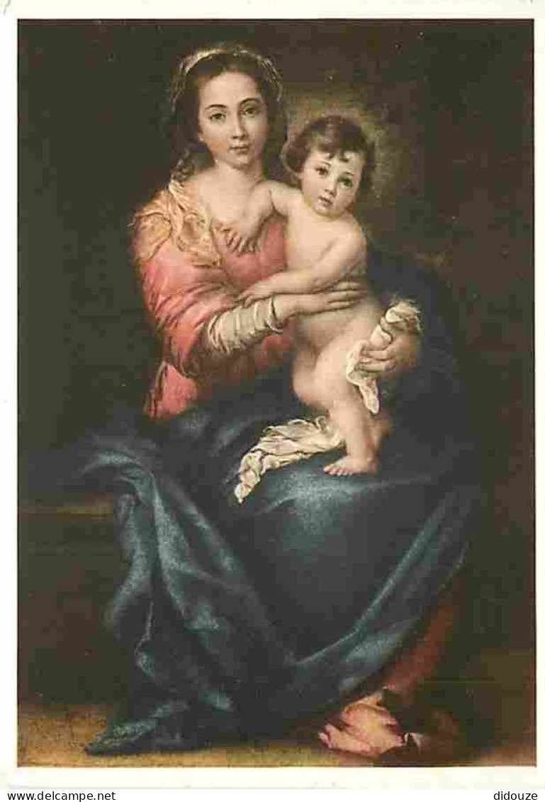 Art - Peinture Religieuse - Murillo - La Vergine Col Figlio - CPM - Voir Scans Recto-Verso - Quadri, Vetrate E Statue