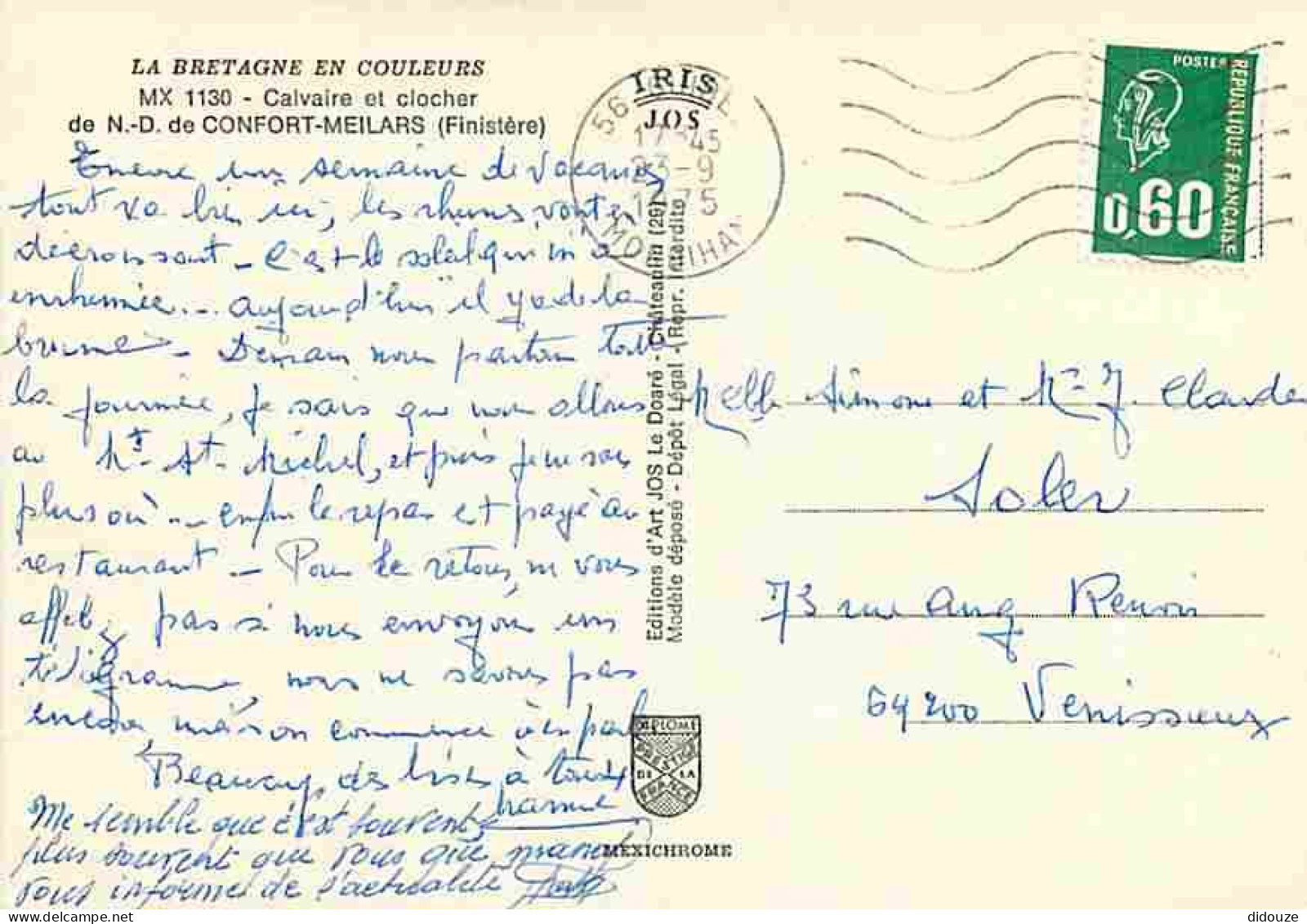 29 - Confort - Le Calvaire - L'Eglise - Voir Scans Recto Verso  - Confort-Meilars