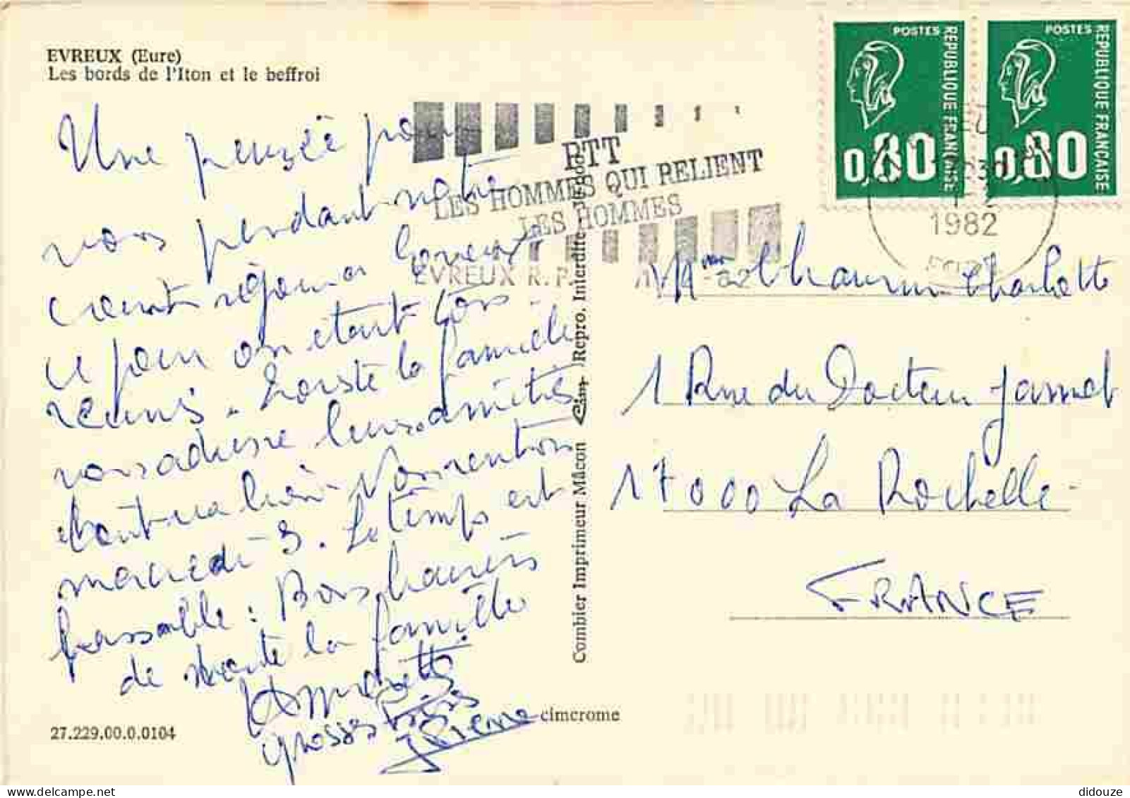 27 - Evreux - Les Bords De L'Iton Et Le Beffroi - Flamme Postale De Evreux - CPM - Voir Scans Recto-Verso - Evreux