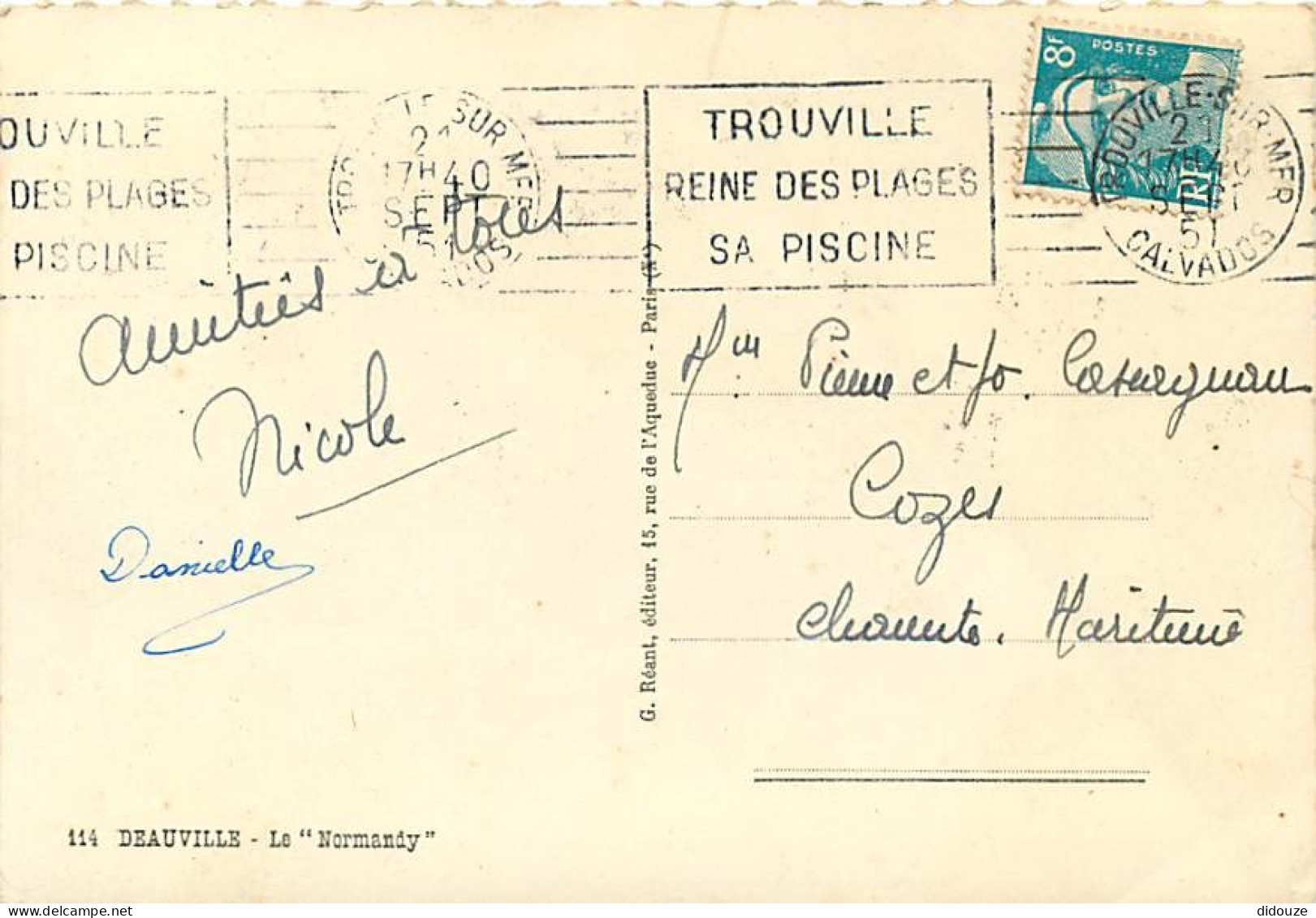 14 - Deauville - Le Normandy Hotel - Automobiles - CPSM Grand Format - Flamme Postale De Trouville - CPM - Voir Scans Re - Deauville