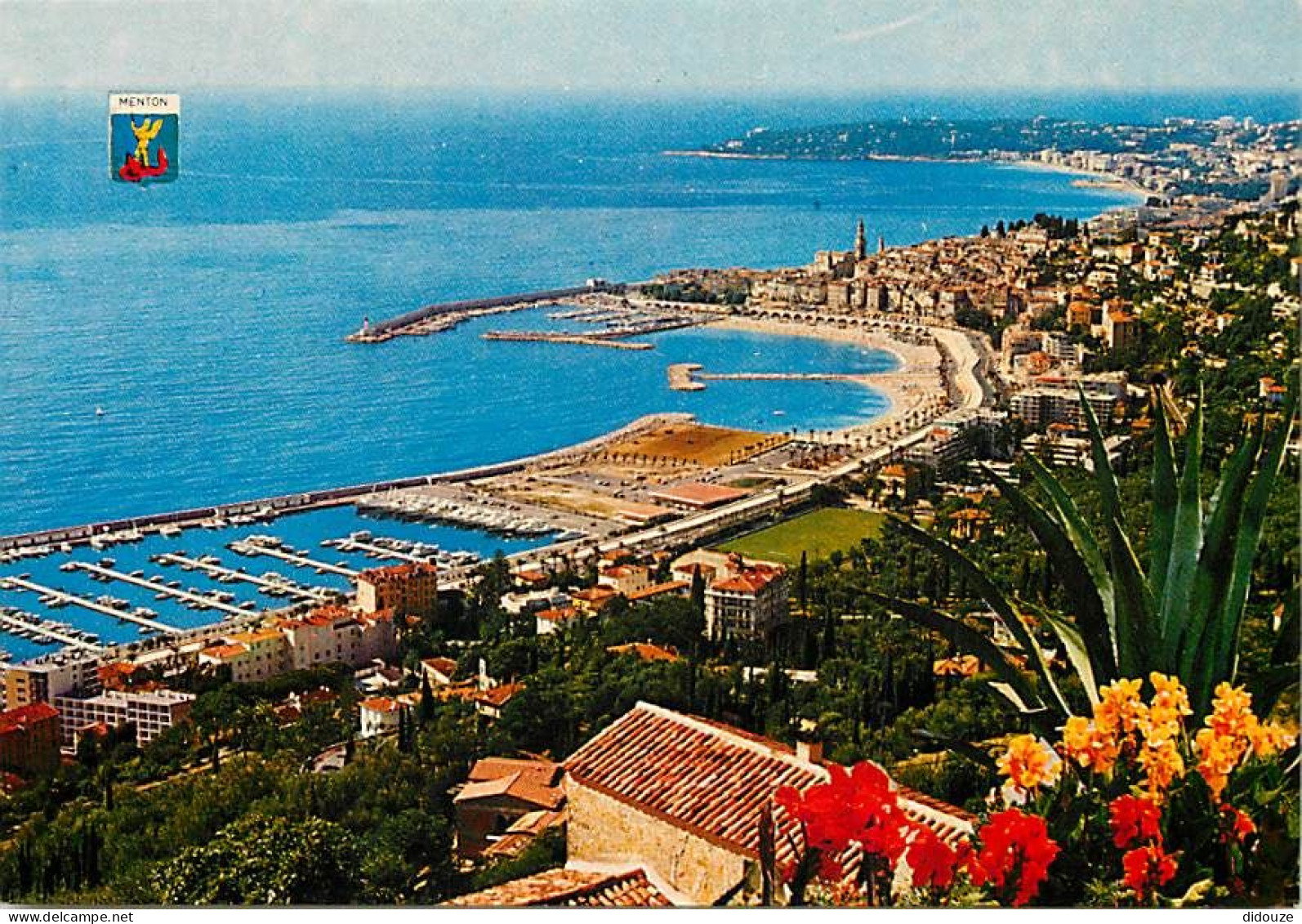 06 - Menton - Vue Générale - Le Nouveau Port - Blasons - CPM - Carte Neuve - Voir Scans Recto-Verso - Menton