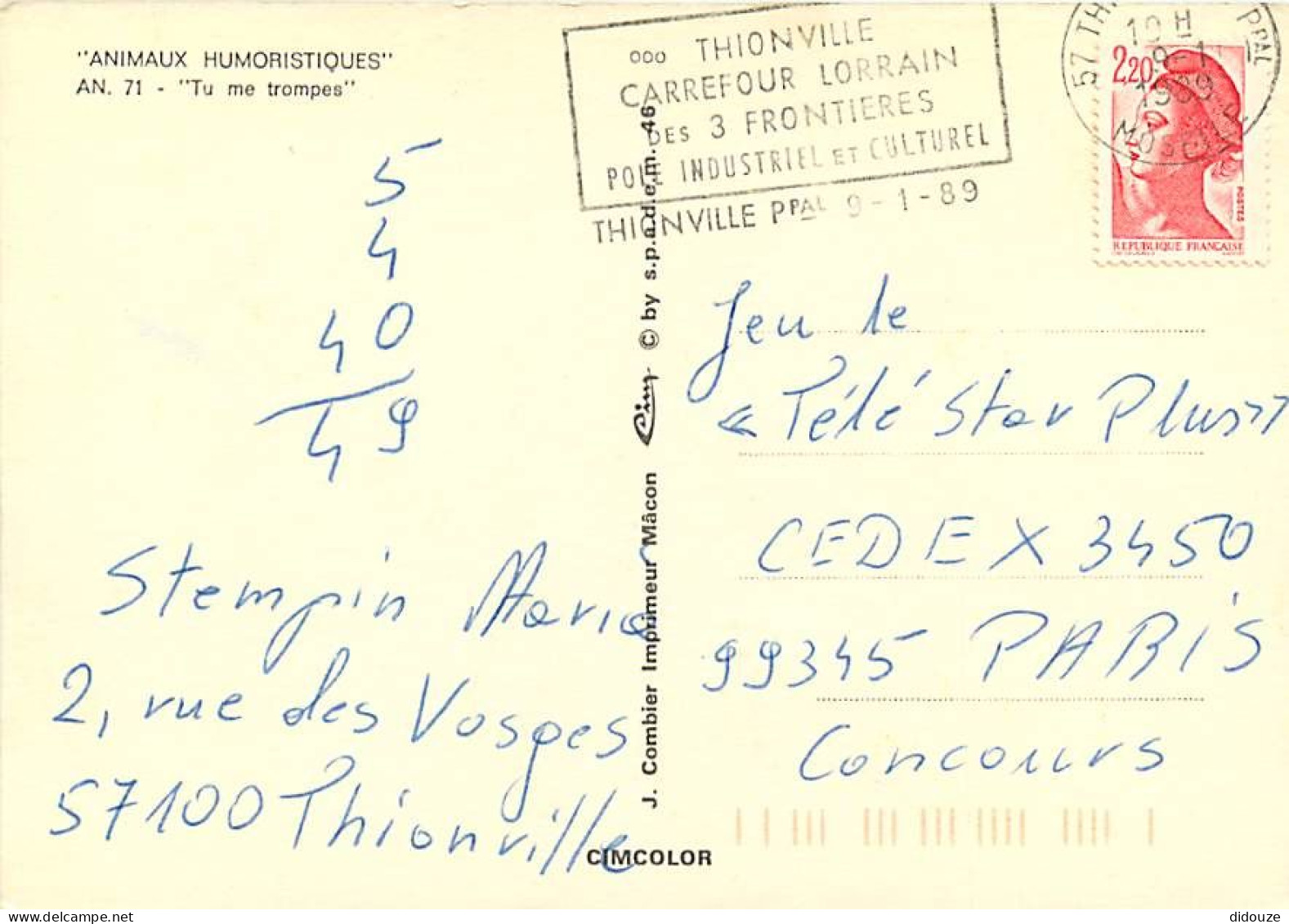 Animaux - Eléphants - Carte Humoristique - CPM - Voir Scans Recto-Verso - Elefantes