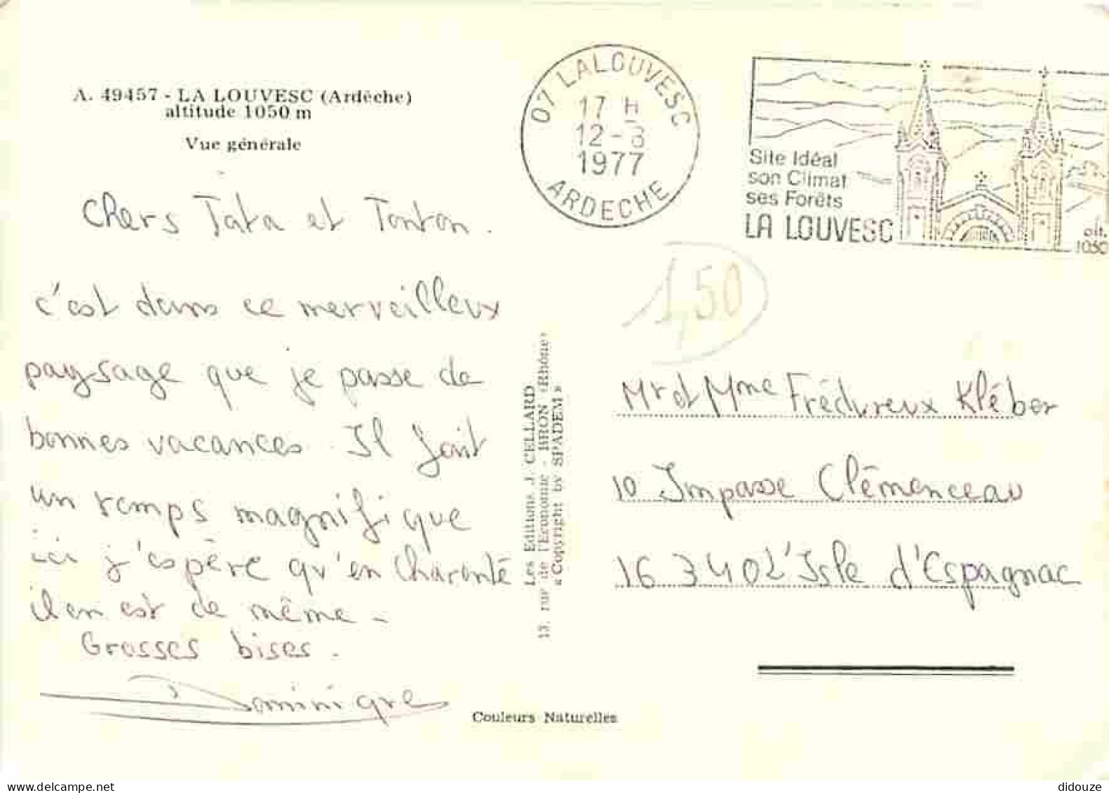 07 - La Louvesc - Vue Générale Aérienne - Flamme Postale - CPM - Voir Scans Recto-Verso - La Louvesc