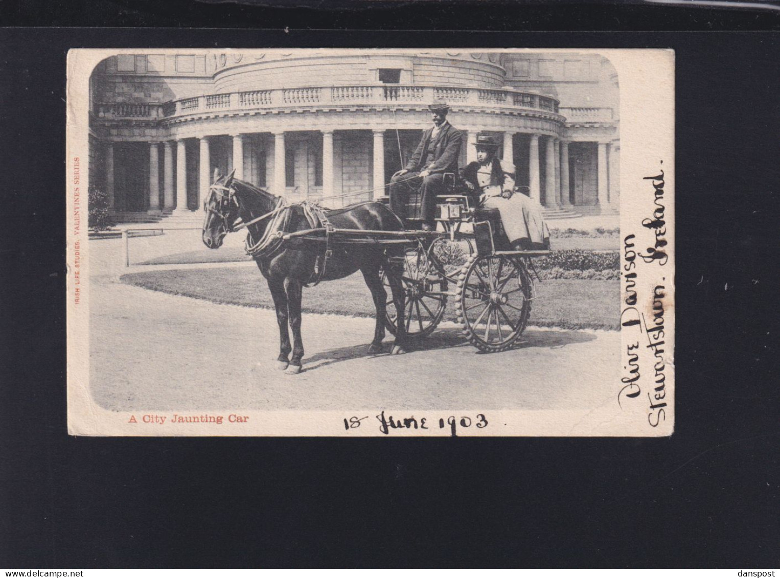 Irland AK A City Jaunting Car 1903 - Sonstige & Ohne Zuordnung