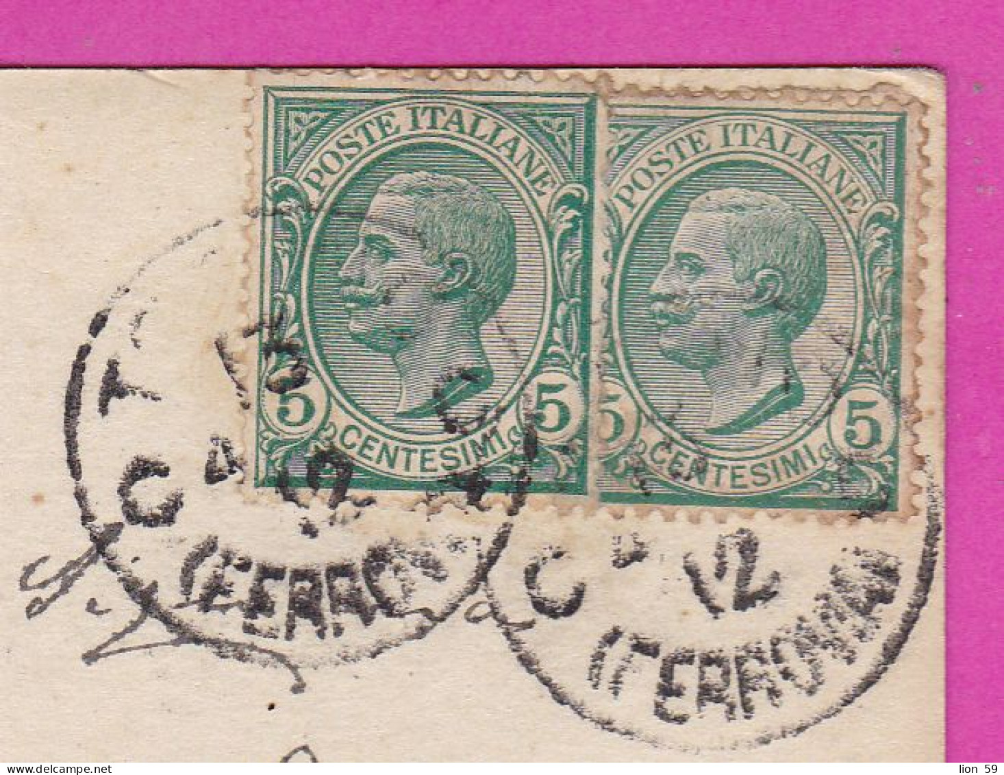 294089 / Italy - Buona Pasqua Bell Little Girl Flowers  PC 1912  USED 5+5 Cent. Victor Emmanuel III , Italia Italie - Marcophilia