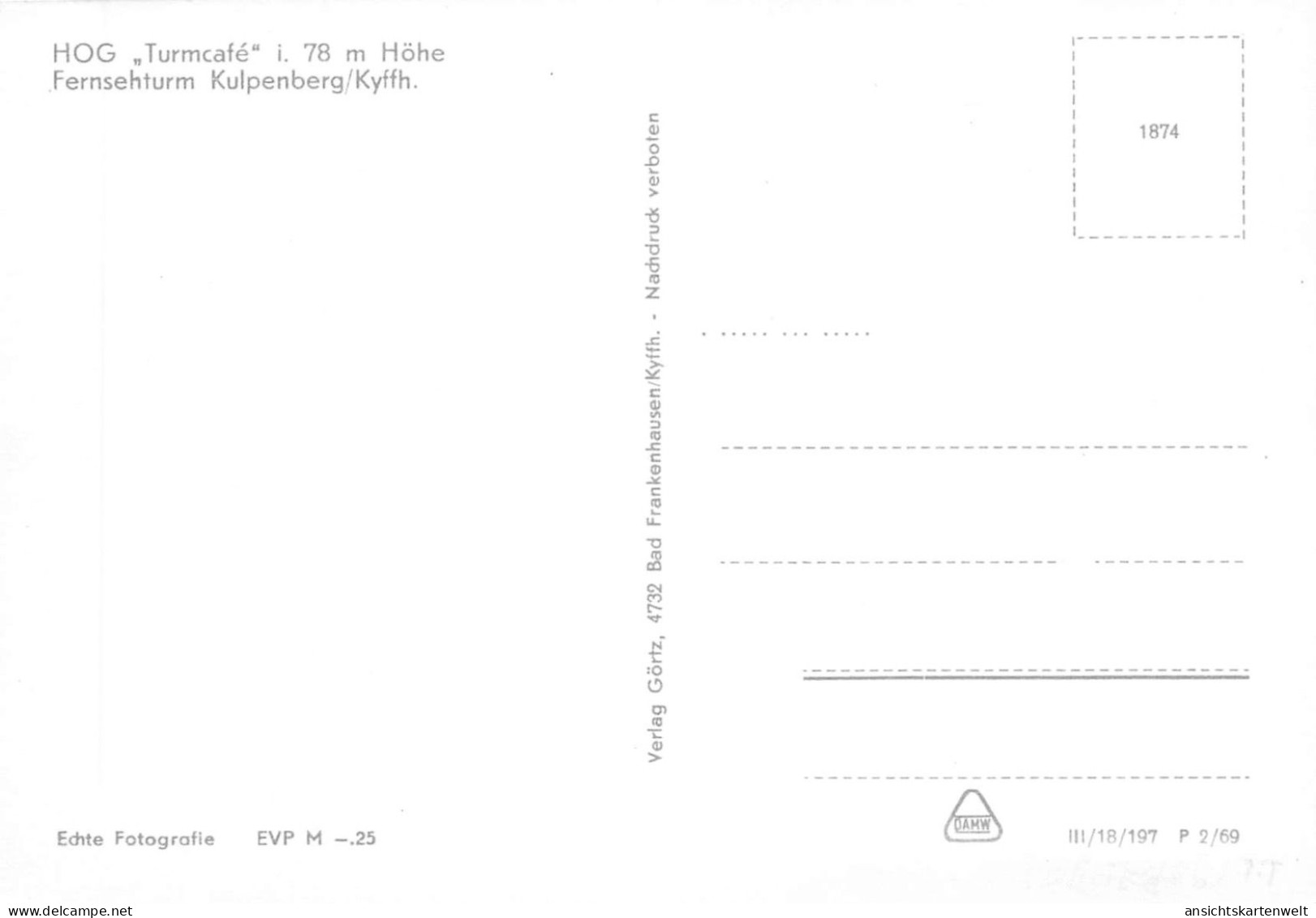 Kyffhäuser Fernsehturm Kulpenberg Turmcafé Ngl #171.872 - Andere & Zonder Classificatie