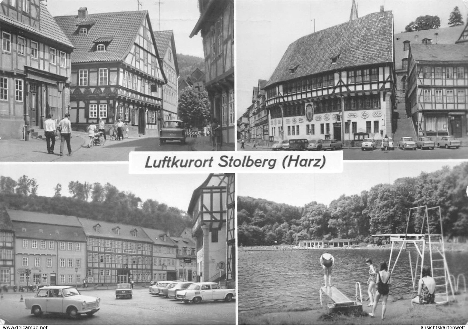 Stolberg/Harz Am Markt Rathaus Waldbad Glca.1980 #171.879 - Andere & Zonder Classificatie