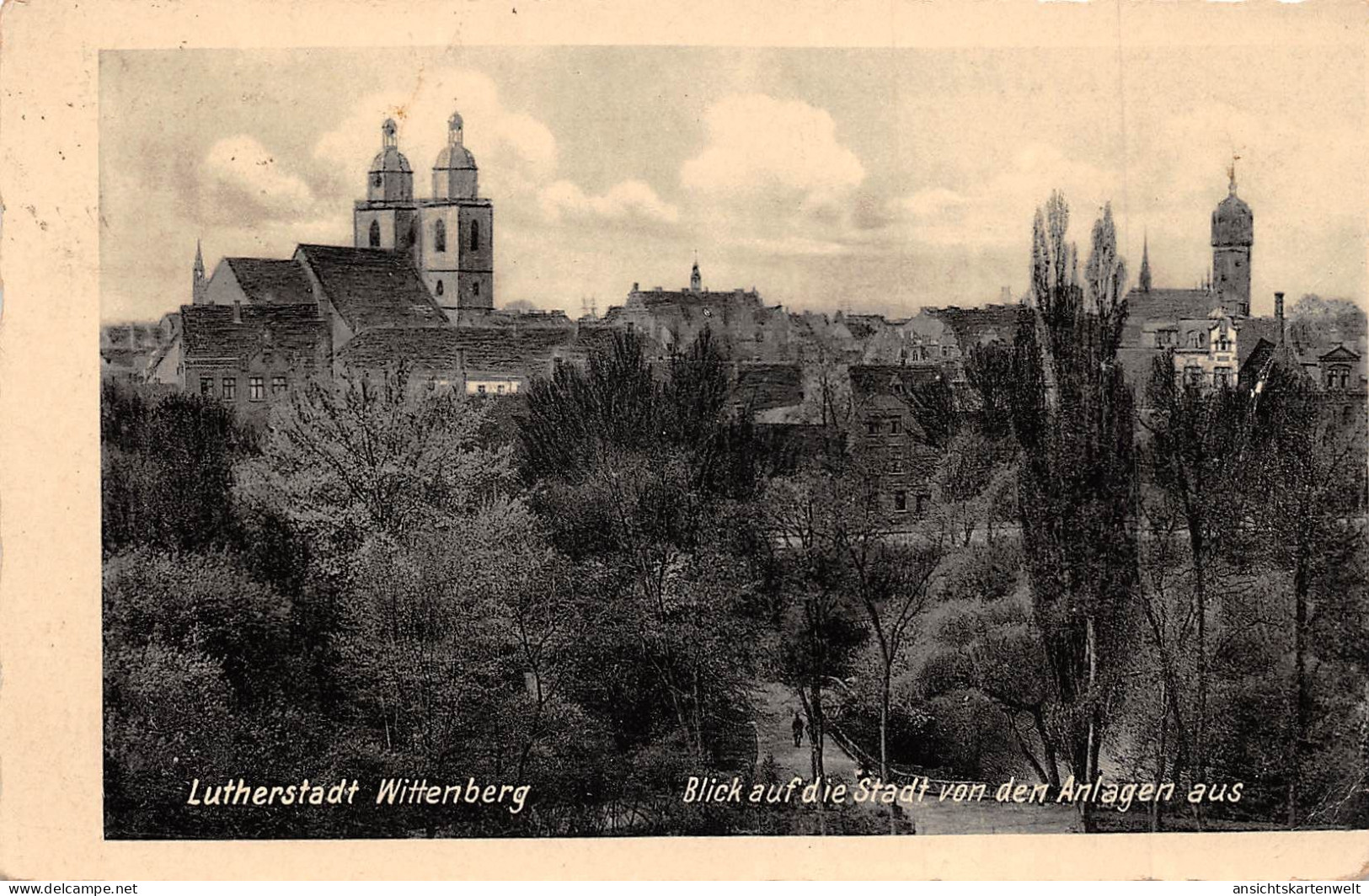 Lutherstadt Wittenberg Blick Auf Die Stadt Von Den Anlagen Aus Gl1941 #171.862 - Sonstige & Ohne Zuordnung