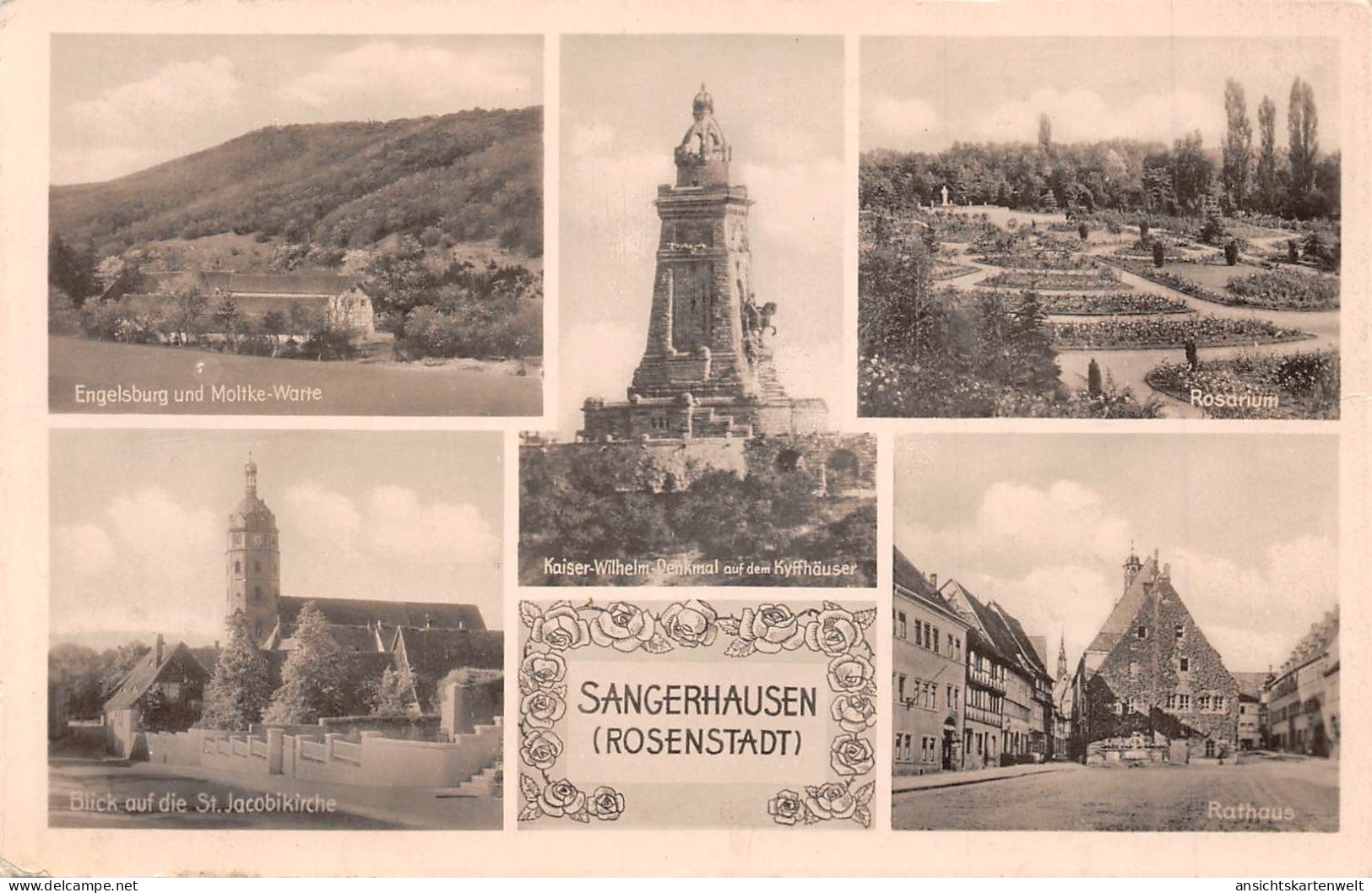 Sangerhausen (Rosenstadt) Rathaus St. Jacobikirche Gl1952 #171.869 - Autres & Non Classés