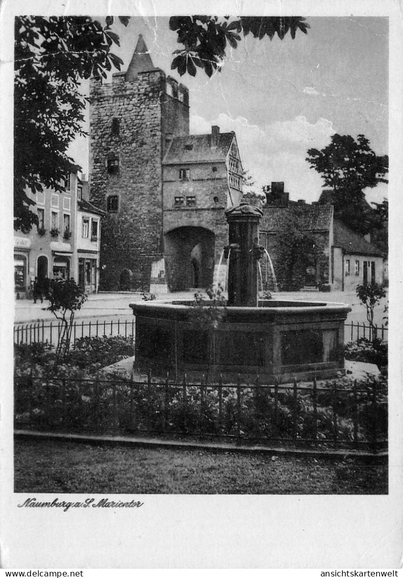 Naumburg (Saale) Brunnen Und Marientor Gl1952 #171.901 - Other & Unclassified