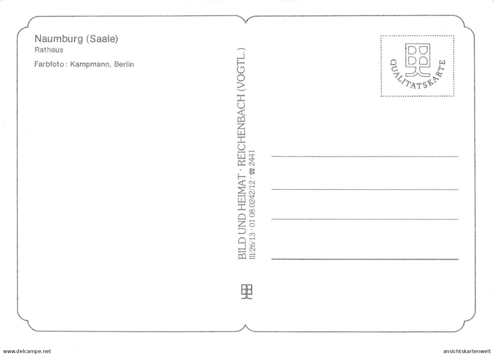 Naumburg (Saale) Rathaus Ngl #171.905 - Other & Unclassified