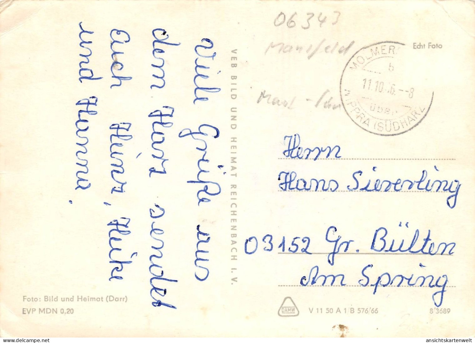 Molmerswende (Kreis Hettstedt) Ortspartien Straßen Gl1966 #171.885 - Sonstige & Ohne Zuordnung