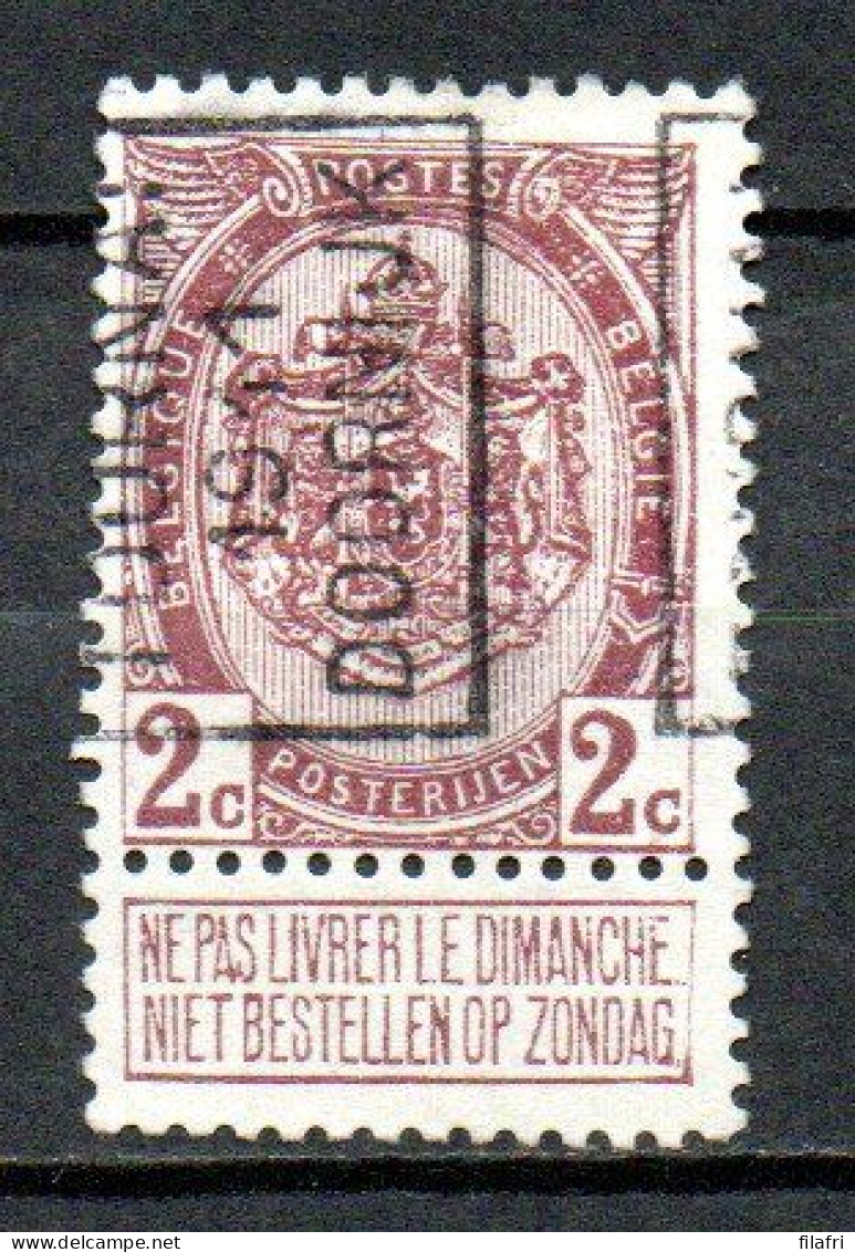 1728 Voorafstempeling Op Nr 82 - TOURNAI 1911 DOORNIJK -  Positie A - Rollenmarken 1910-19