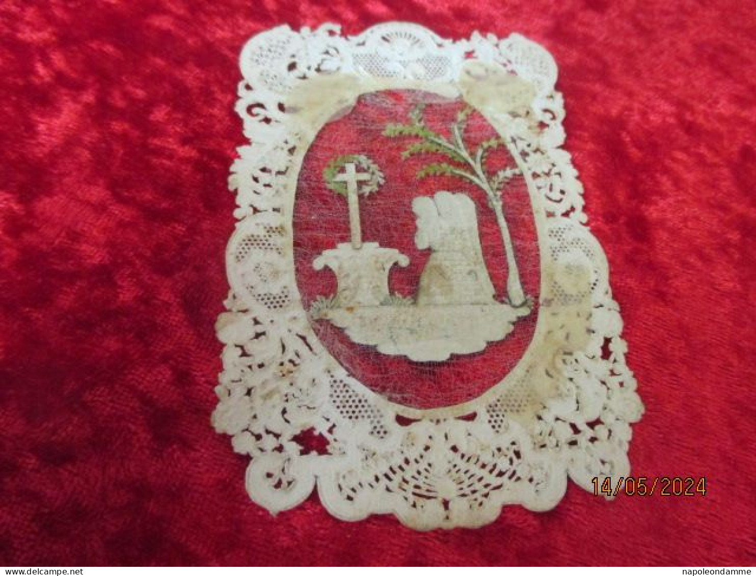 Holy Card Lace,kanten Prentje, Santino, - Images Religieuses