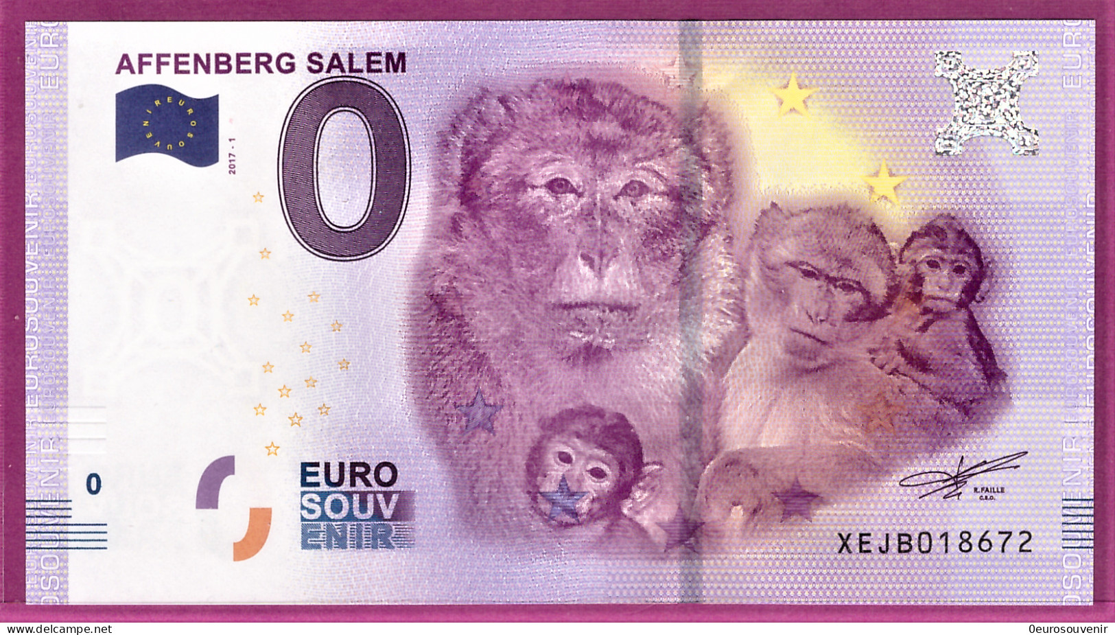 0-Euro XEJB 2017-1 AFFENBERG SALEM S-3 Sterne - Privatentwürfe