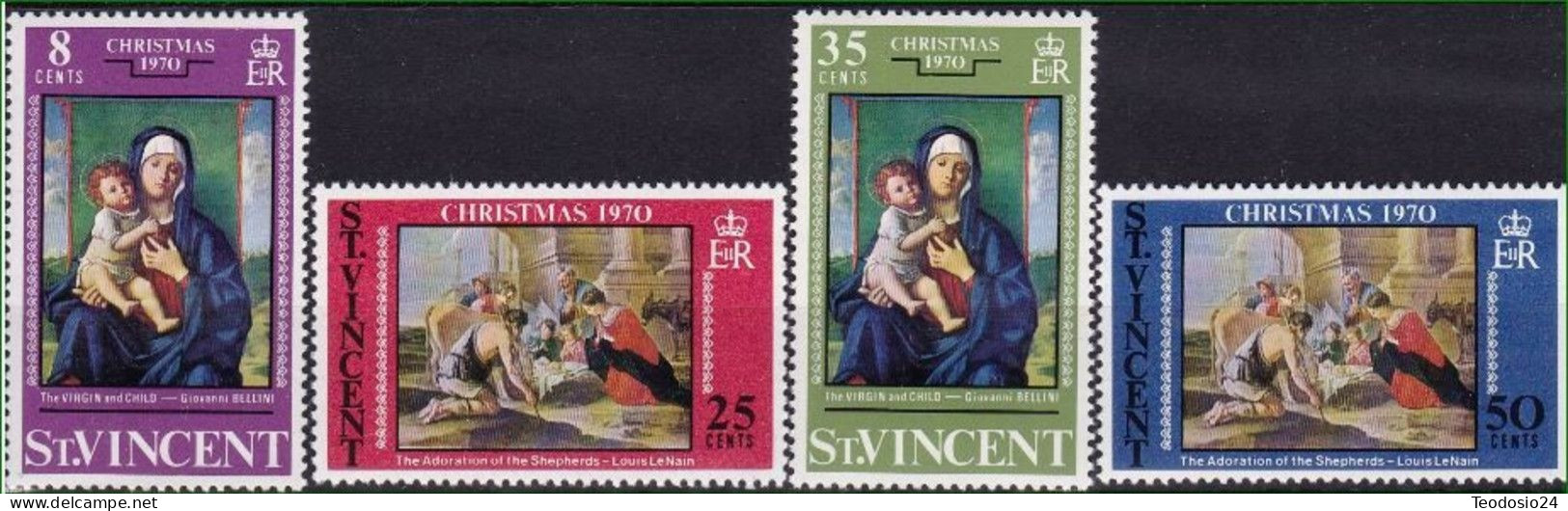 St. Vincent 1970, Mi: 287-290 , Y&T: 290-293 **.  - Christmas - Navidad - St.Vincent E Grenadine