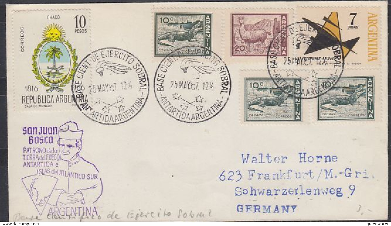 Argentina Base Sobral Ca Sobral 25 MAY 1967 (59791) - Bases Antarctiques