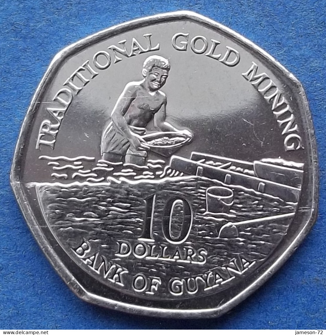 GUYANA - 10 Dollars 2007 "Gold Mining Scene" KM# 52 Independent Since 1966 - Edelweiss Coins - Guyana