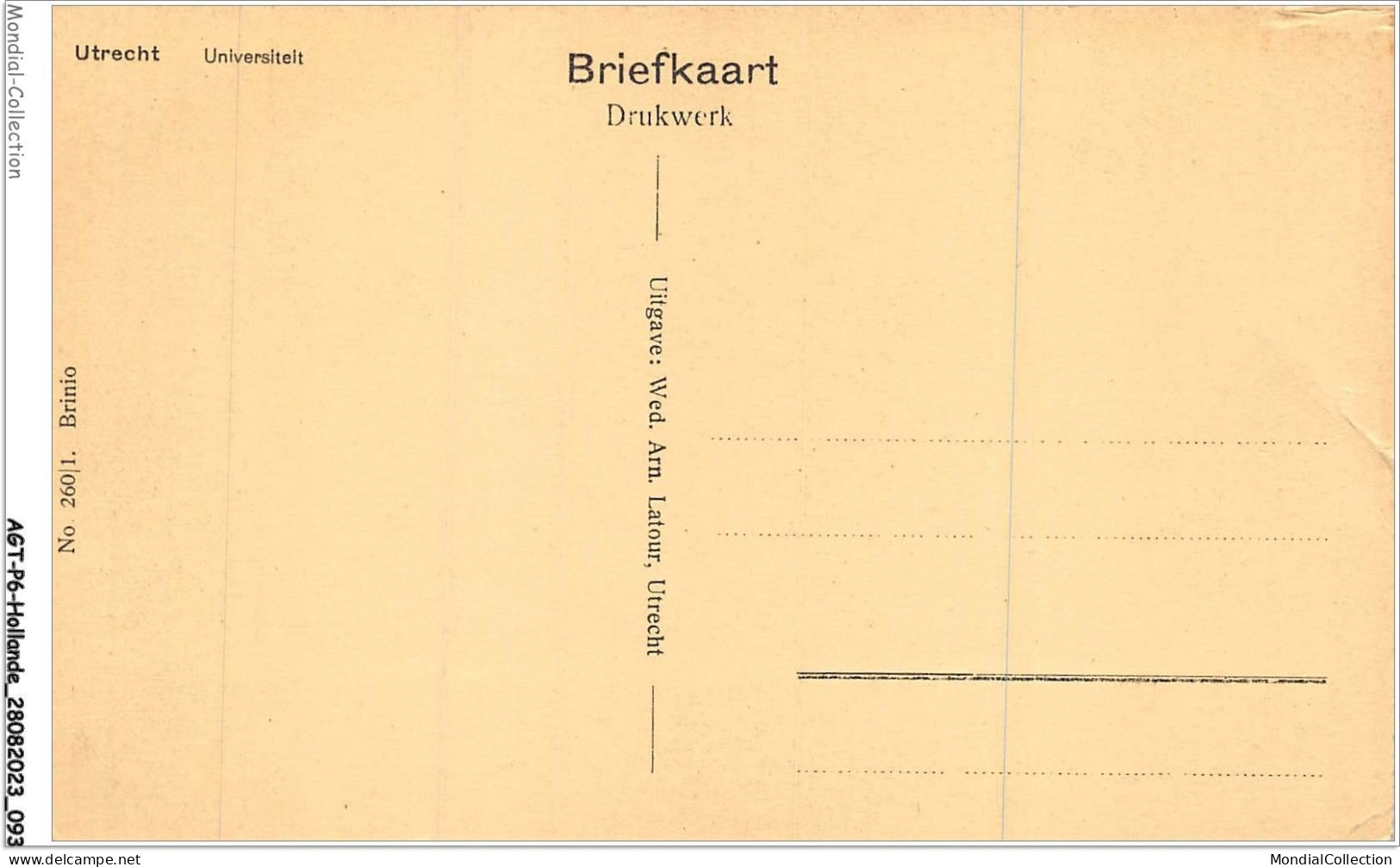 AGTP6-0437-HOLLANDE- UTRECHT - Universitelt  - Utrecht