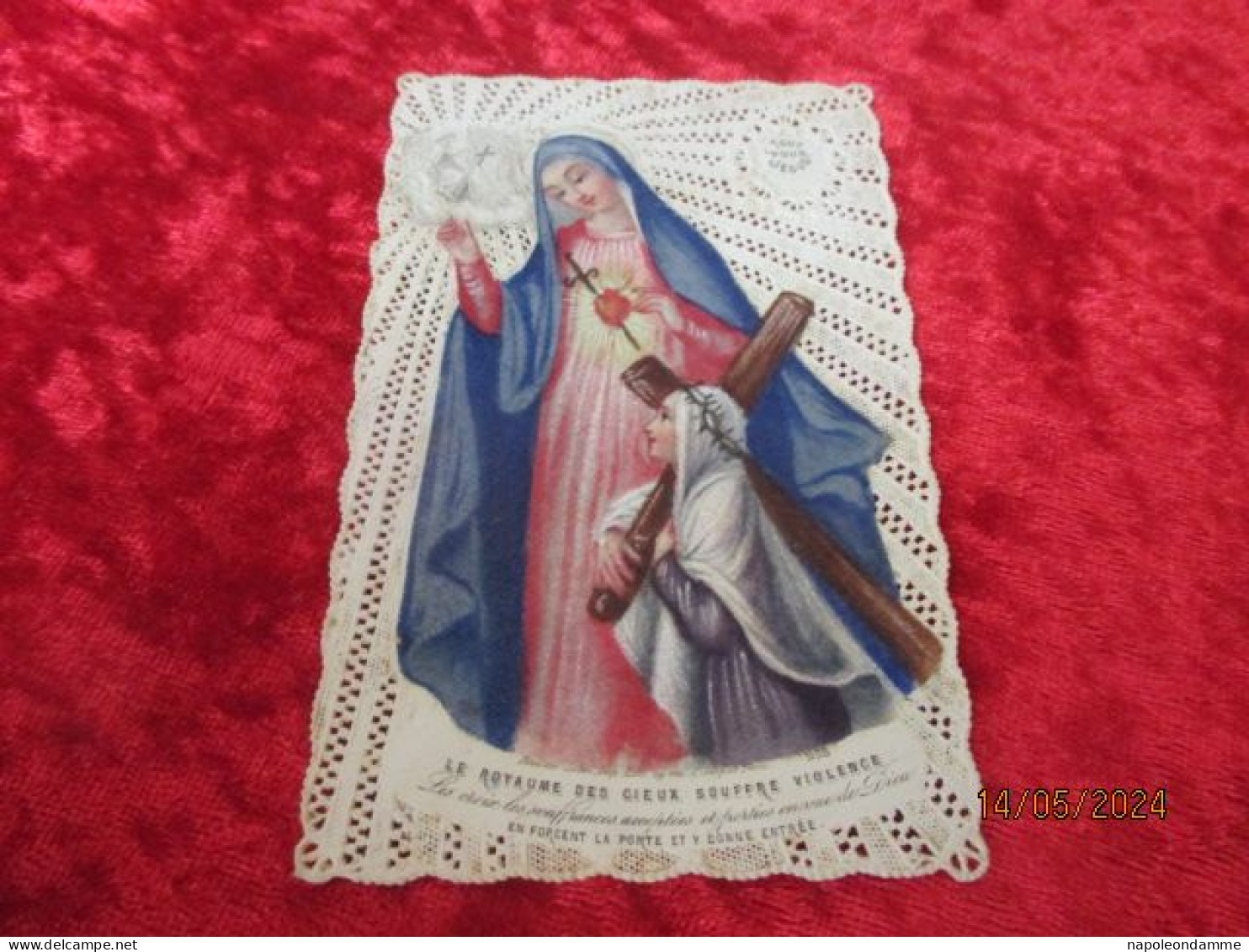 Holy Card Lace,kanten Prentje, Santino, Marie, Edit Bouasse Lebel - Images Religieuses