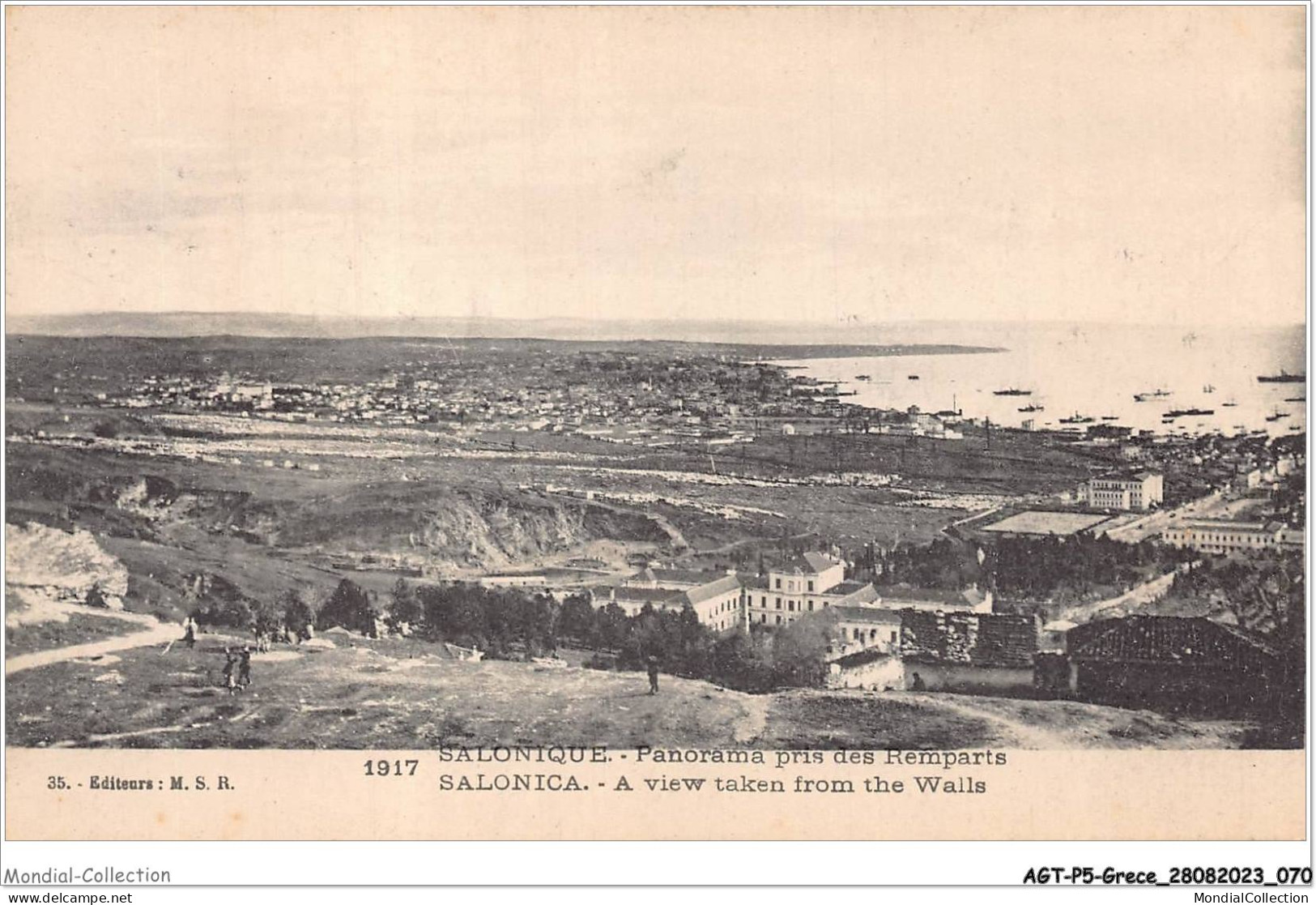 AGTP5-0350-GRECE- SALONIQUE - Panorama Pris Des Ramparts  - Grèce