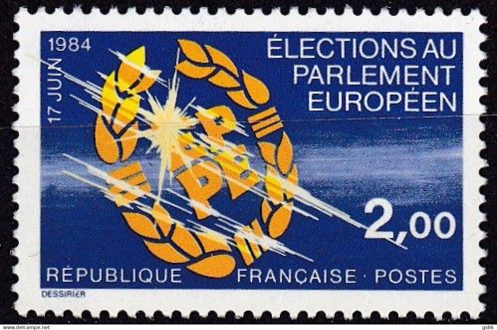 Frankreich, 1984, Mi.Nr. 2432, MNH **,  Europäisches Parlament.  Parlement Européen. - Neufs