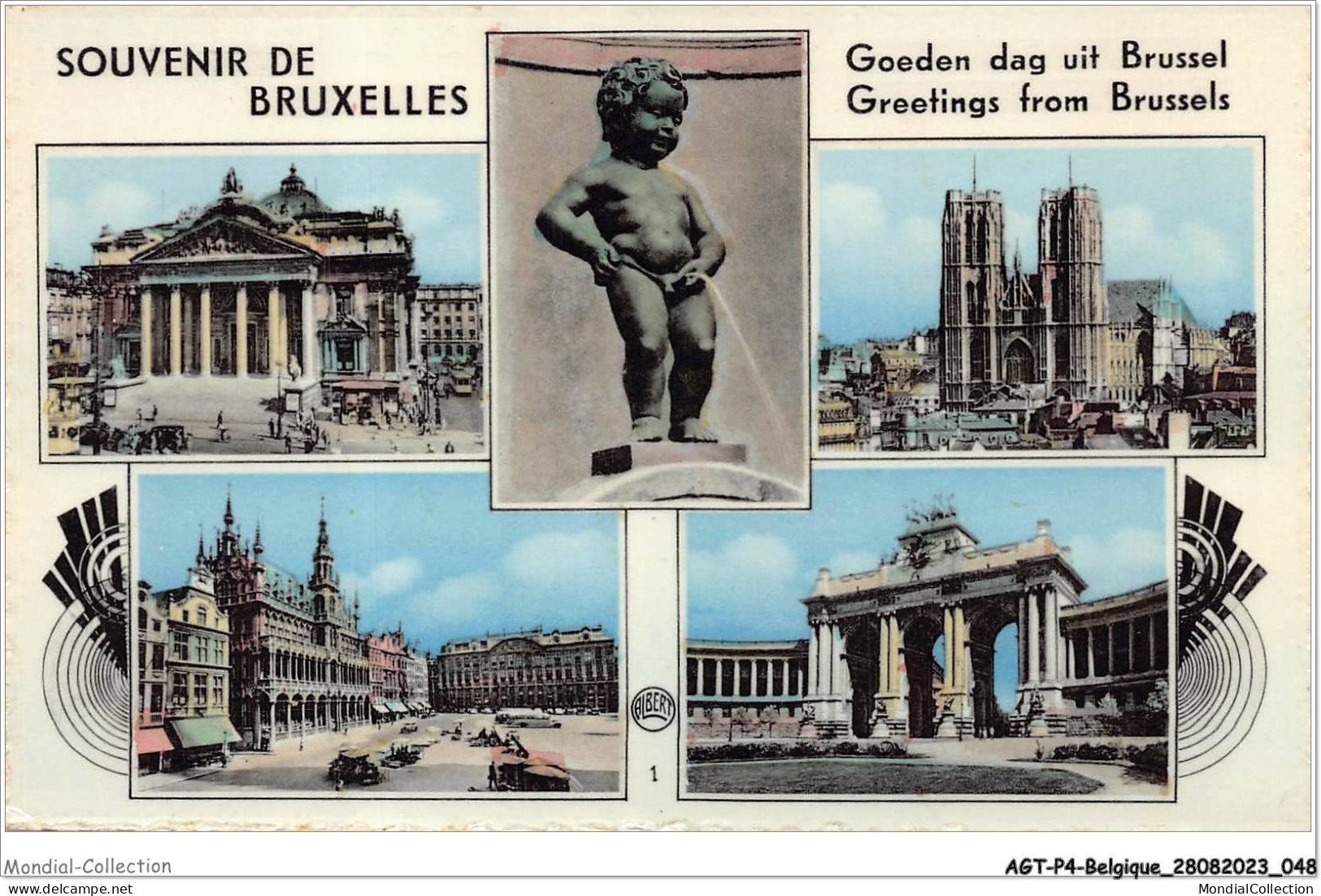 AGTP4-0255-BELGIQUE - BRUXELLES - Souvenir De Bruxelles - Manneken-pis, église  - Mehransichten, Panoramakarten