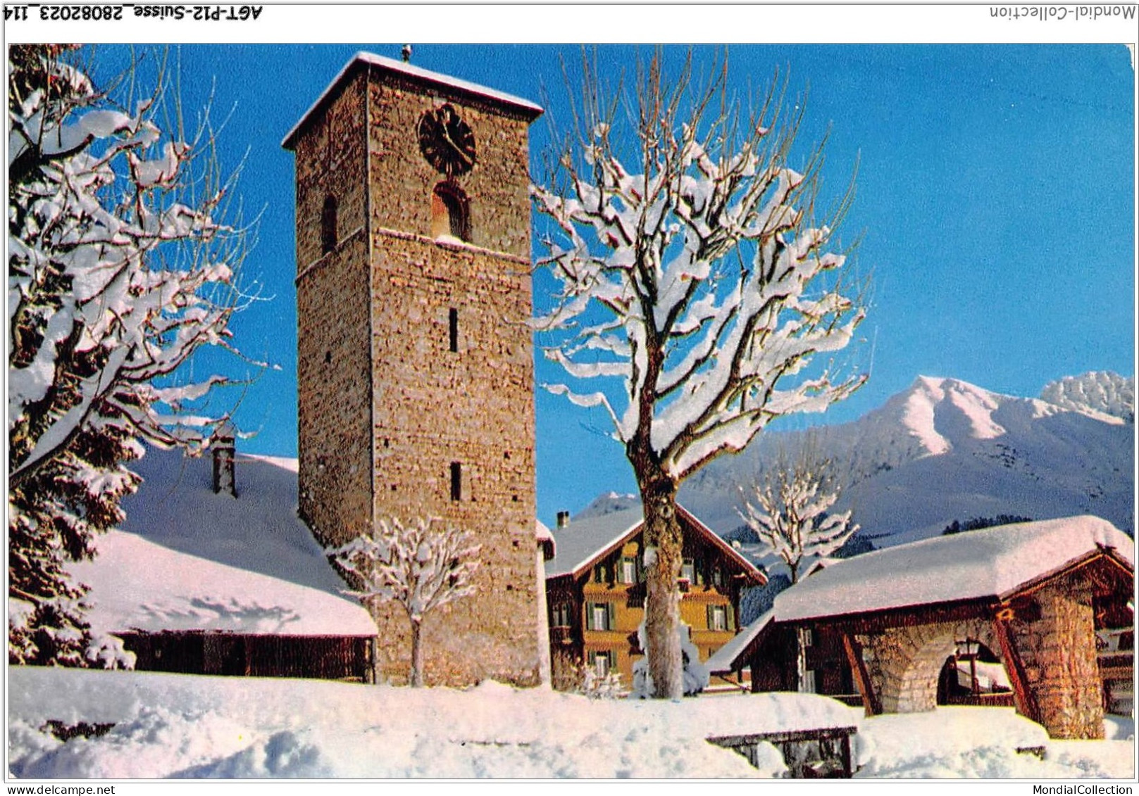 AGTP12-0926-SUISSE- ADELBODEN - Kirche Mit Bonderspitz  - Adelboden