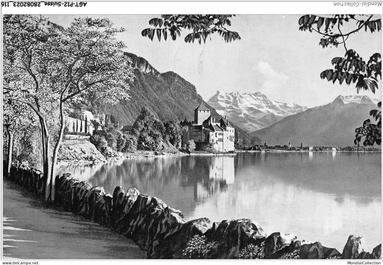 AGTP12-0927-SUISSE- LEMAN - Chateau De Chillon Et Les Dents Du Midi - Lake Geneva