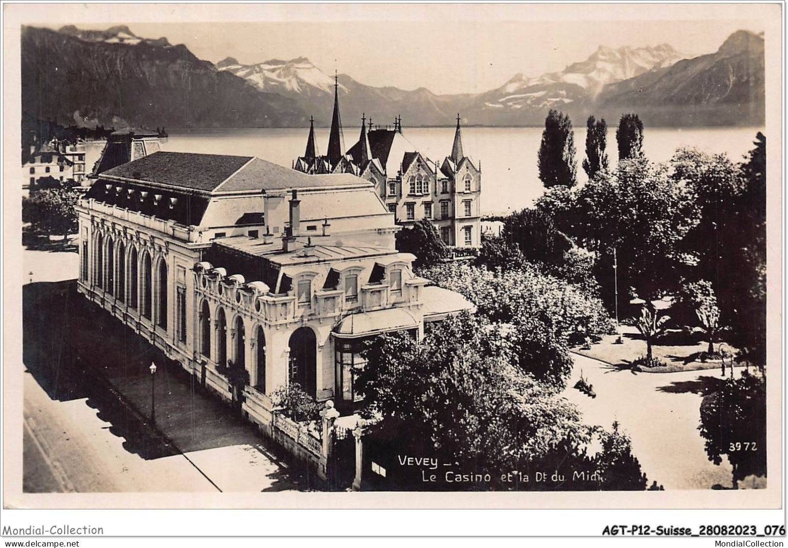 AGTP12-0907-SUISSE - VEVEY - Le Casino Et La Dent Du Midi  - Vevey