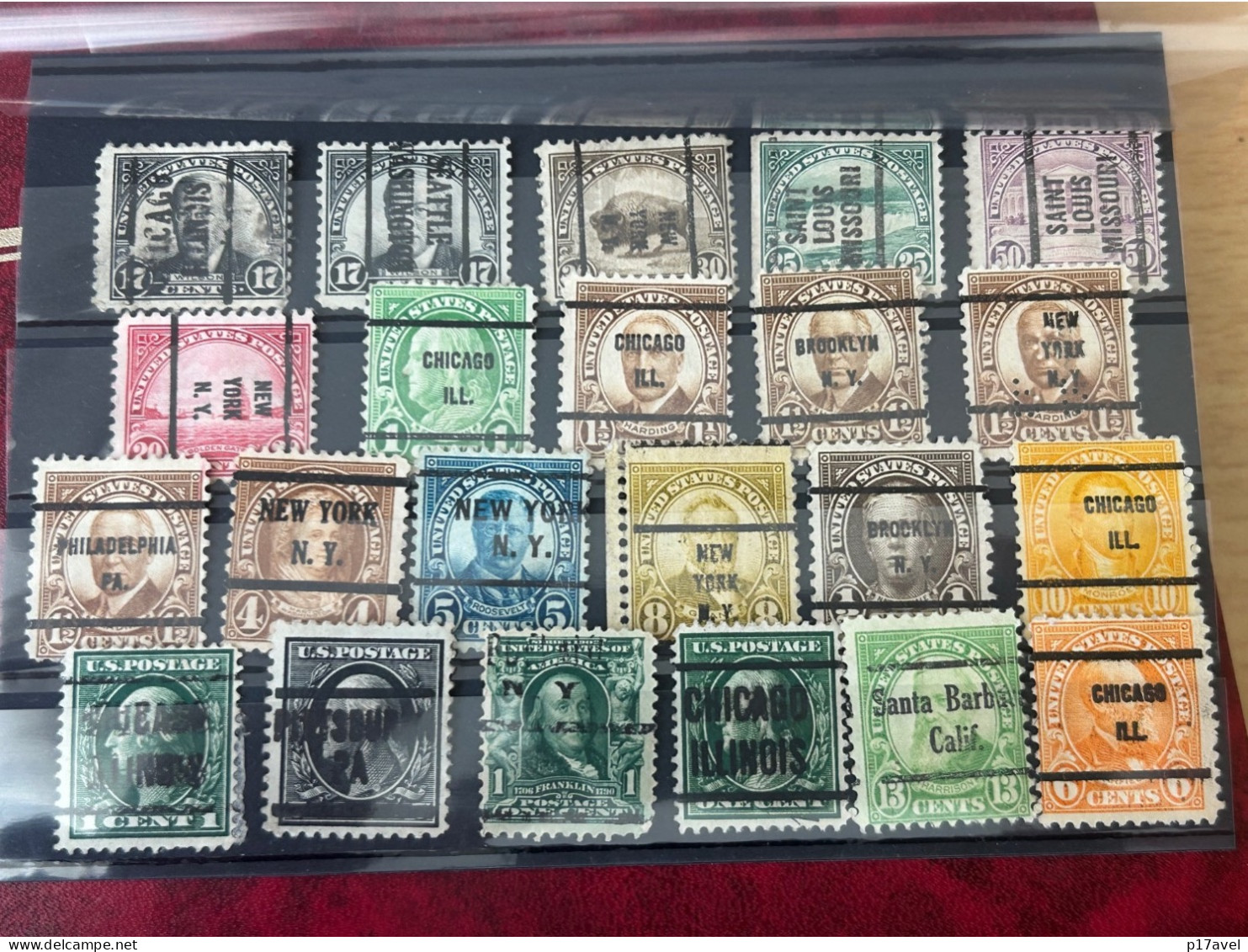 USA Klassiker Vorausentwertungen Lot An Briefmarken . - Gebruikt
