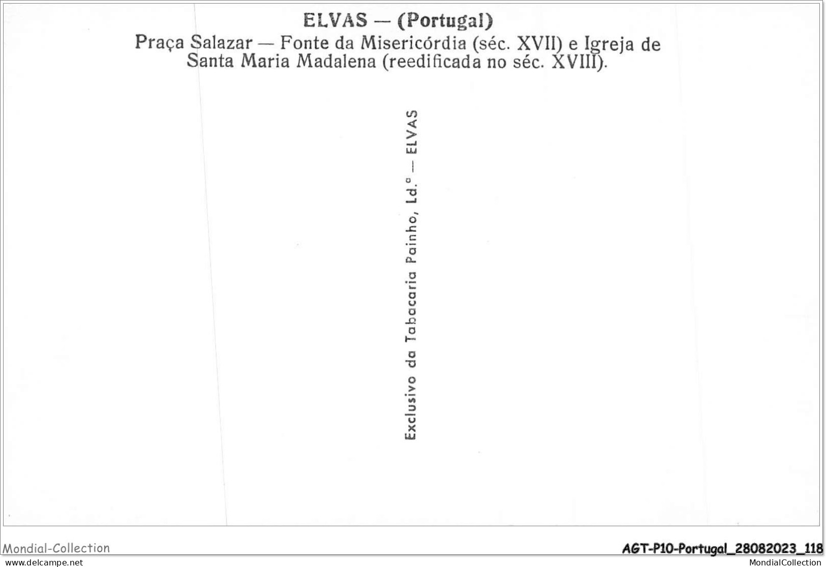 AGTP10-0786-PORTUGAL - ELVAS - Praca Salazar - Fonte Da Misericordia E Igreja De Santa Maria Madalena  - Andere & Zonder Classificatie