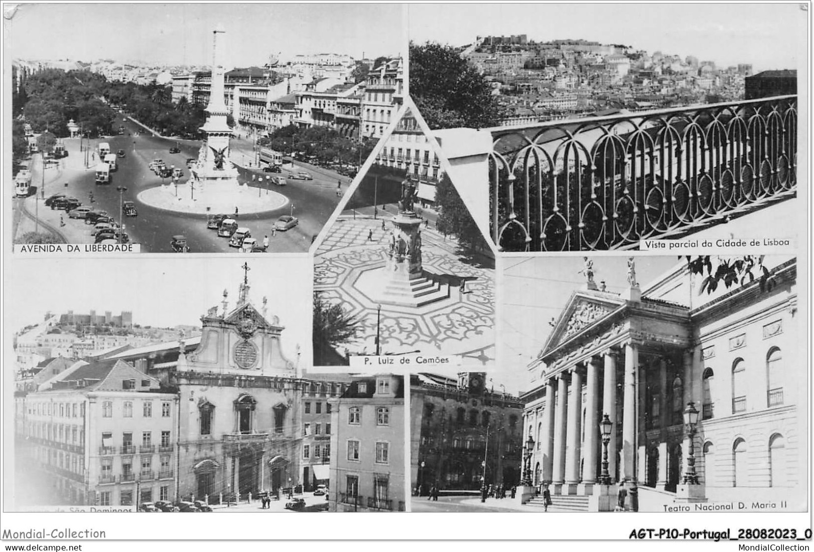 AGTP10-0727-PORTUGAL- LISBOA - Plusieurs Aspects De Lisboa - Avenida Da Liberdade, Vista Parcial Da Cidade De Lisboa  - Lisboa