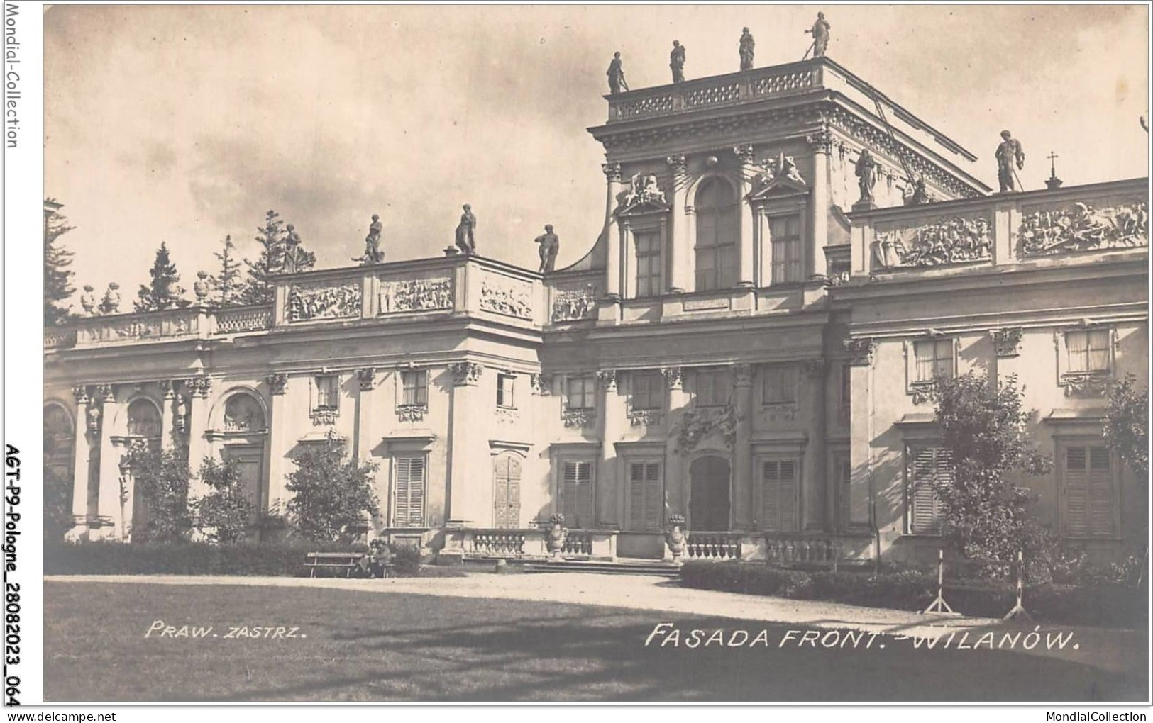 AGTP9-0669-POLOGNE - Fasada Front Wilanow CARTE PHOTO - Poland