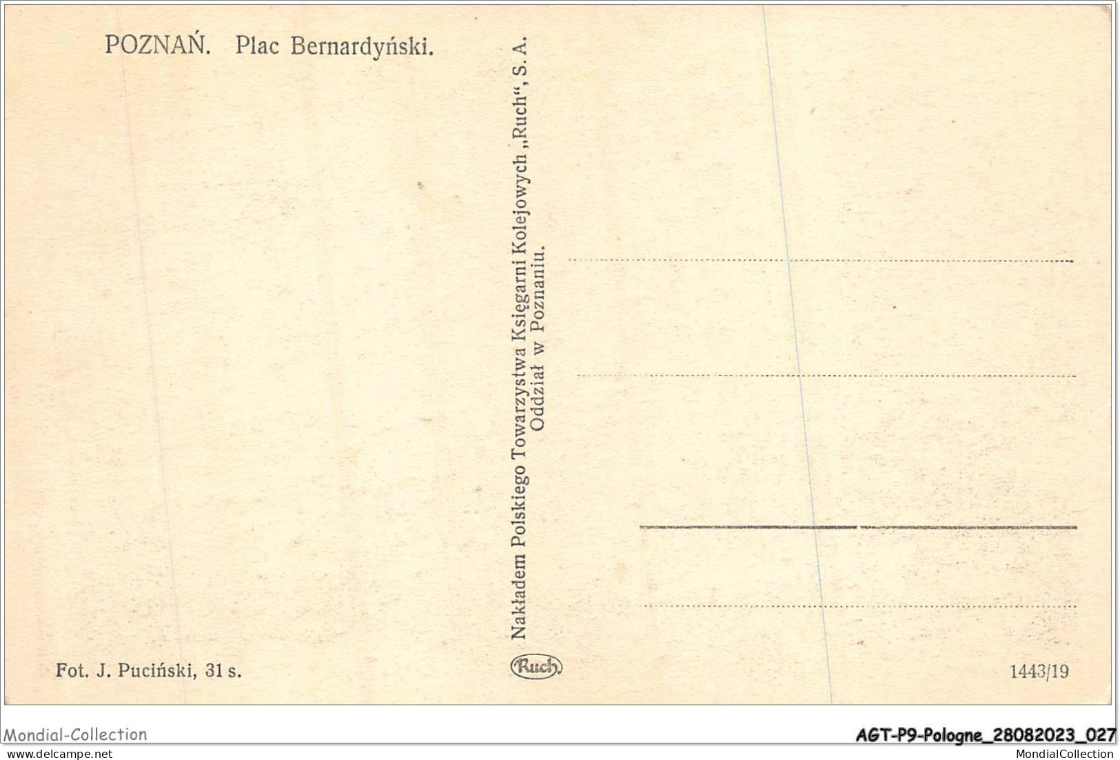 AGTP9-0650-POLOGNE - POZNAN - Plac Bernardynski  - Poland