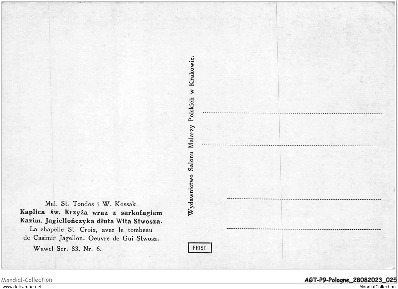 AGTP9-0649-POLOGNE -la Chapelle St-crois Avec Le Tombeau De Casimir Jagellon  - Polen