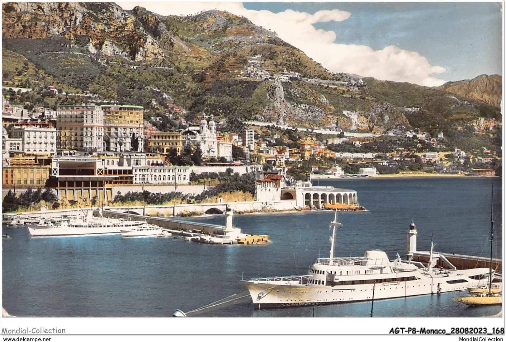 AGTP8-0629-MONACO - Principauté De Monaco - Le Port Et Les Yachts - Au Fond Le Casino De Monte-carlo - Prince's Palace