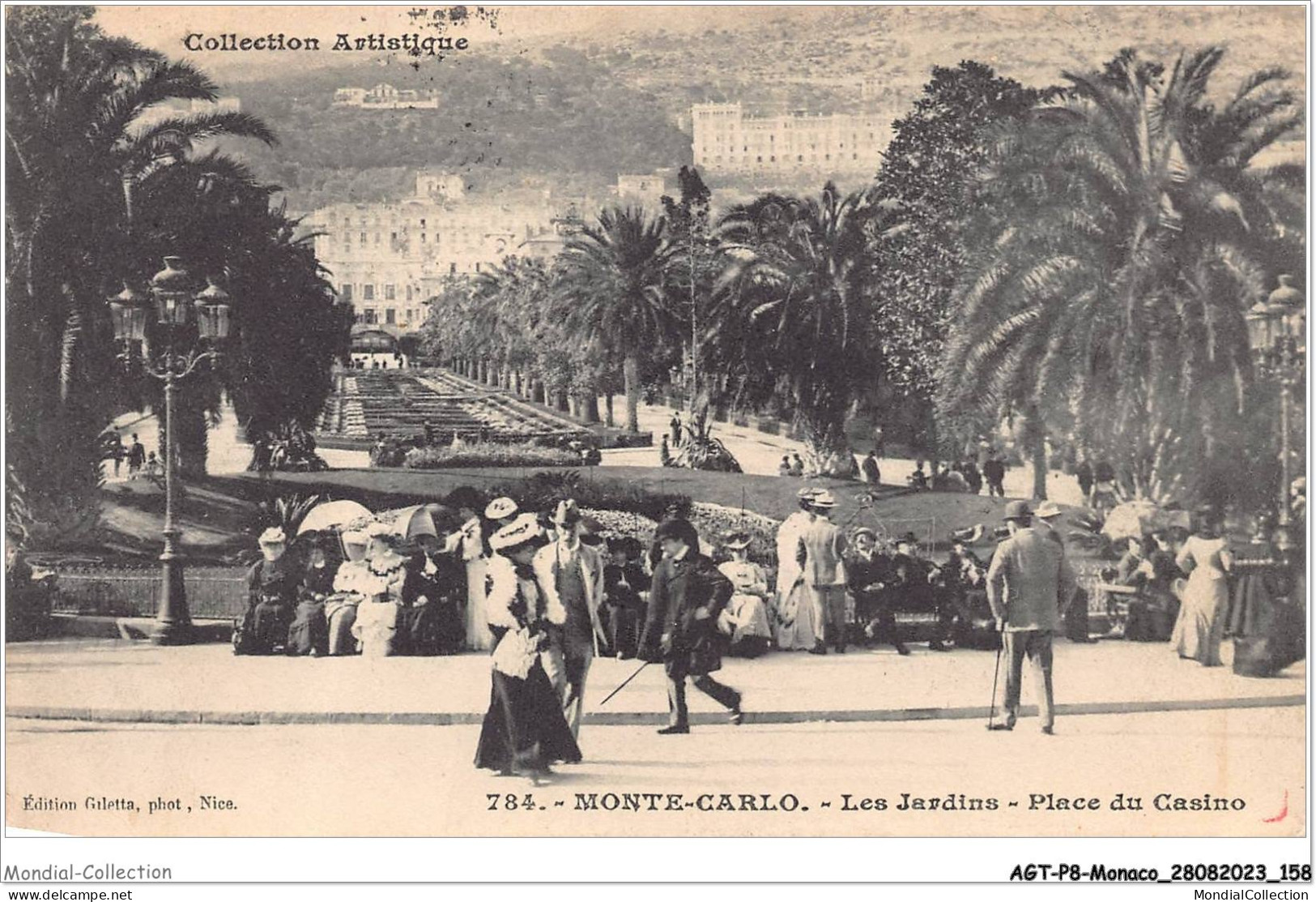 AGTP8-0624-MONACO - Collection Artistique - Monte-carlo - Les Jardins, Place Du Casino - Colecciones & Lotes