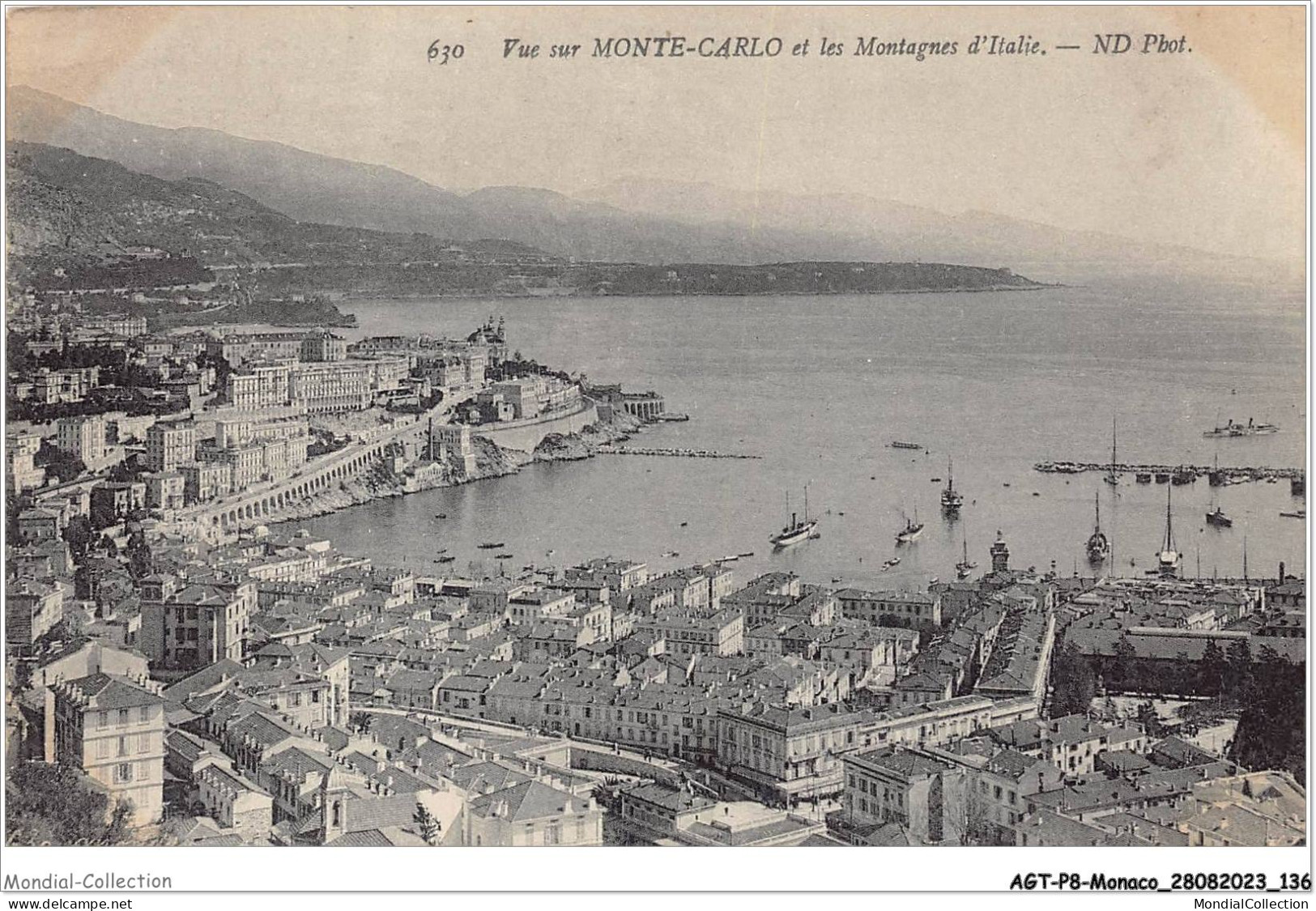 AGTP8-0613-MONACO - Vue Sur  Monte-Carlo Et Les Montagnes D'Italie  - Multi-vues, Vues Panoramiques