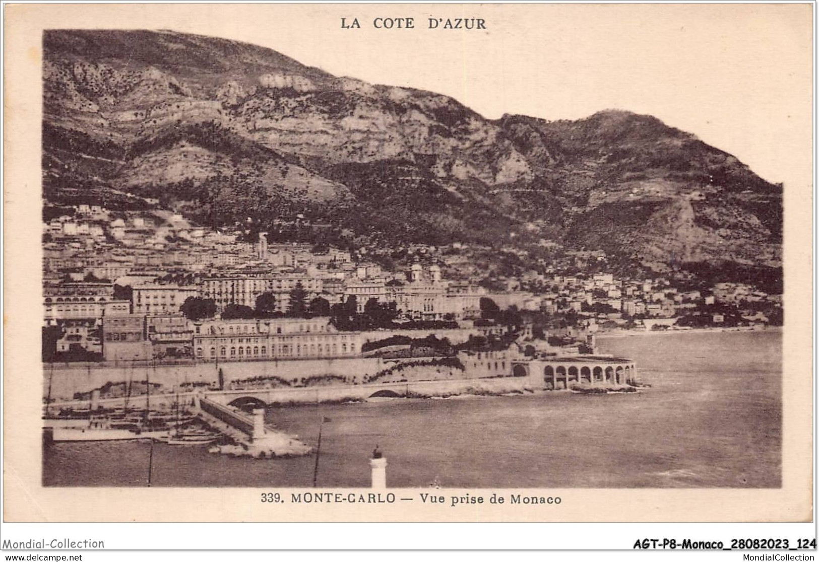 AGTP8-0607-MONACO - La Cote D'azur- Monte-carlo - Vue Prise De Monaco - Mehransichten, Panoramakarten