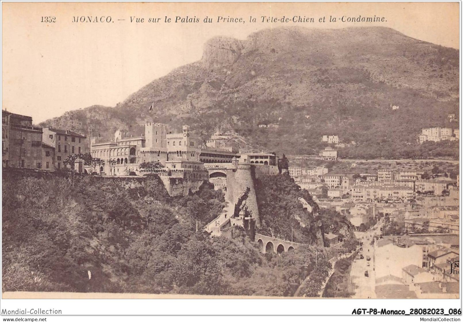 AGTP8-0588-MONACO- Vue Sur Le Palais Du Prince, La Tete-de-chien Et La Condamine  - Viste Panoramiche, Panorama