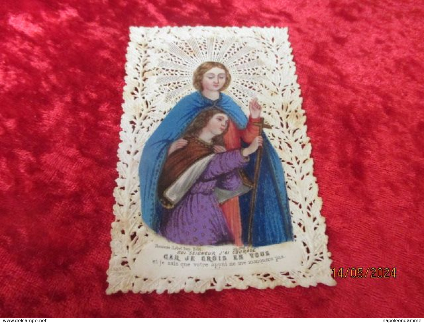 Holy Card Lace,kanten Prentje, Santino, Edit Bouasse Lebel, Nr 770 - Devotion Images