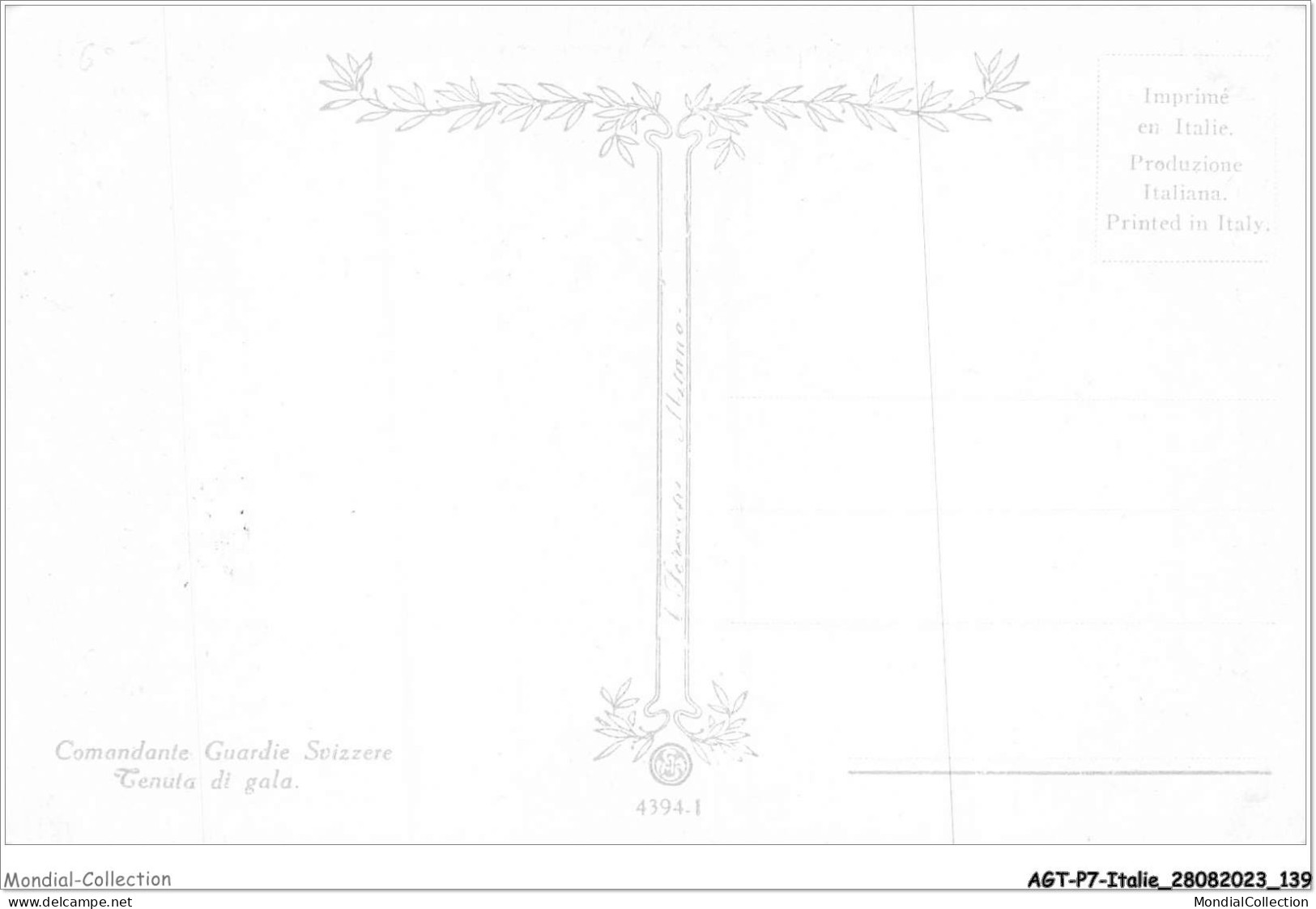 AGTP7-0537-ITALIE - Comandante Guardie Svizzere  - Autres & Non Classés