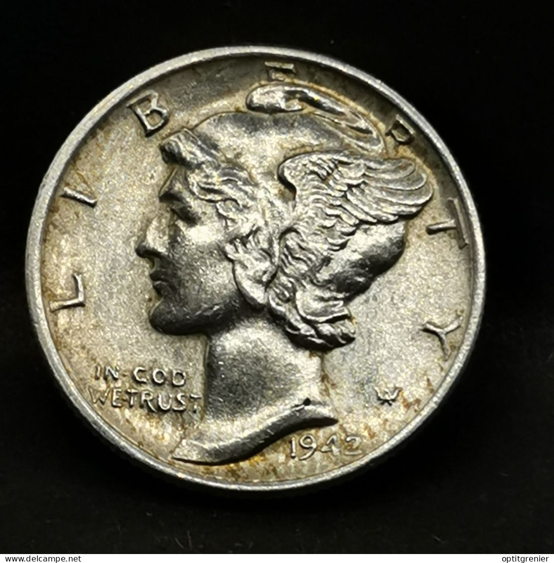 1 MERCURY DIME 10 CENTS ARGENT 1942 PHILADELPHIE USA / SILVER - 1916-1945: Mercury (Mercure)