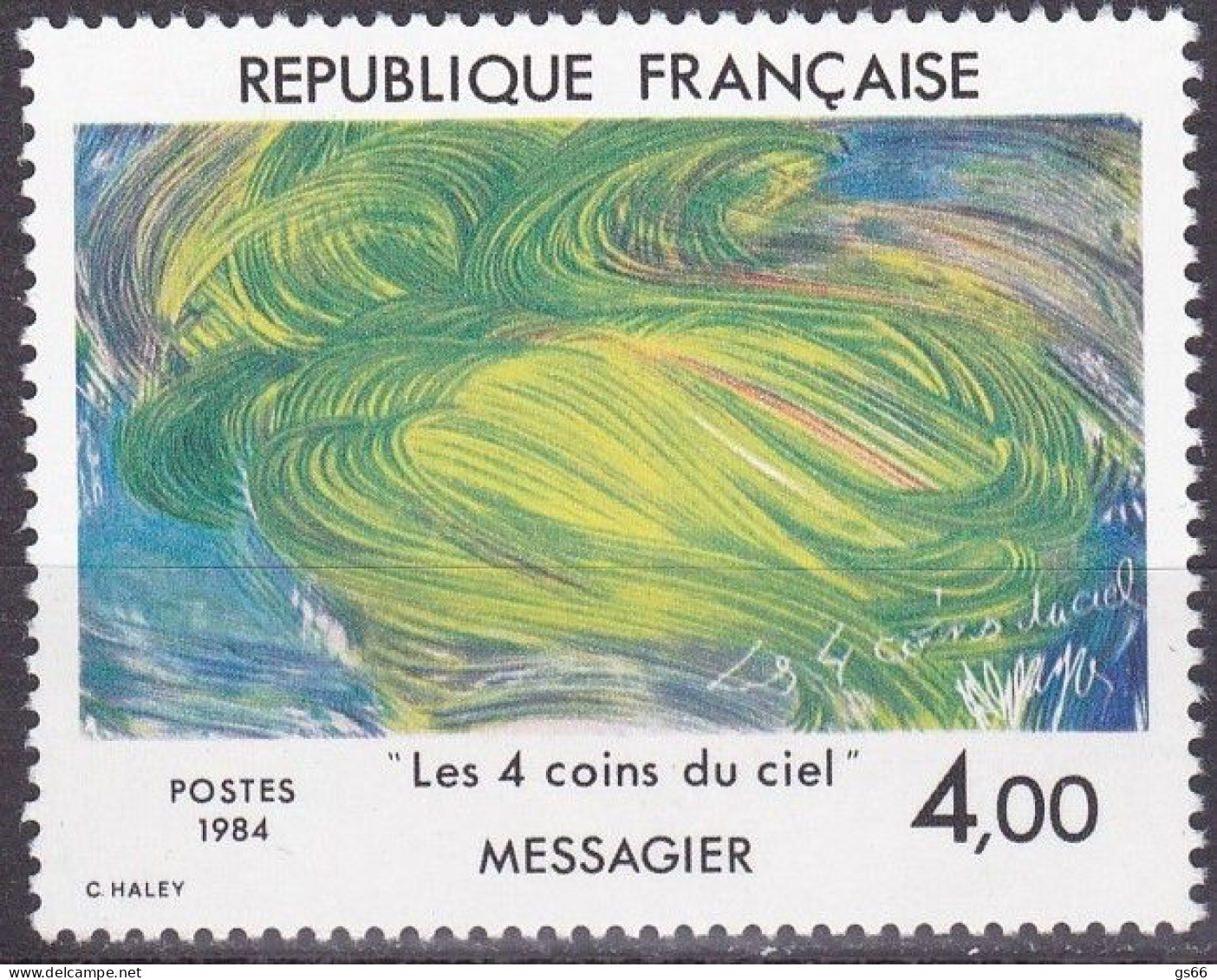 Frankreich, 1984, Mi.Nr. 2433, MNH **,  Peintures De Jean Messagier - Ongebruikt