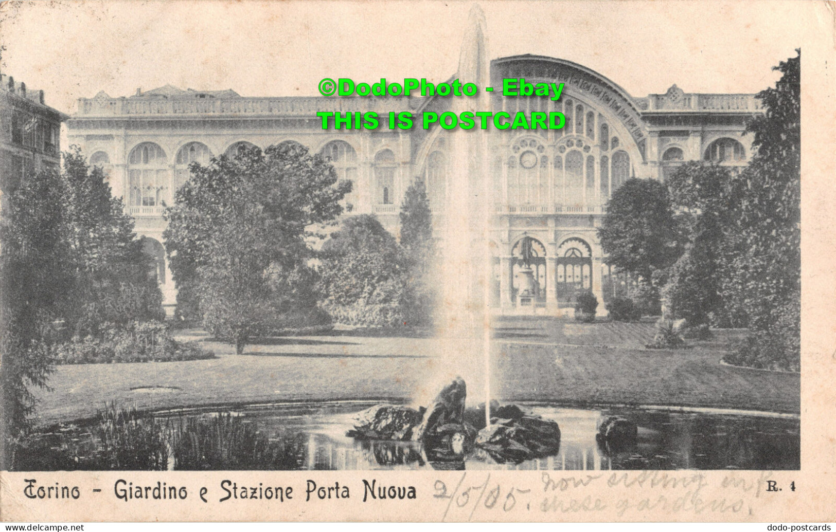 R357882 Torino. Giardino E Stazione Porta Nuova. R. 4. Societa Editrice Cartolin - Monde