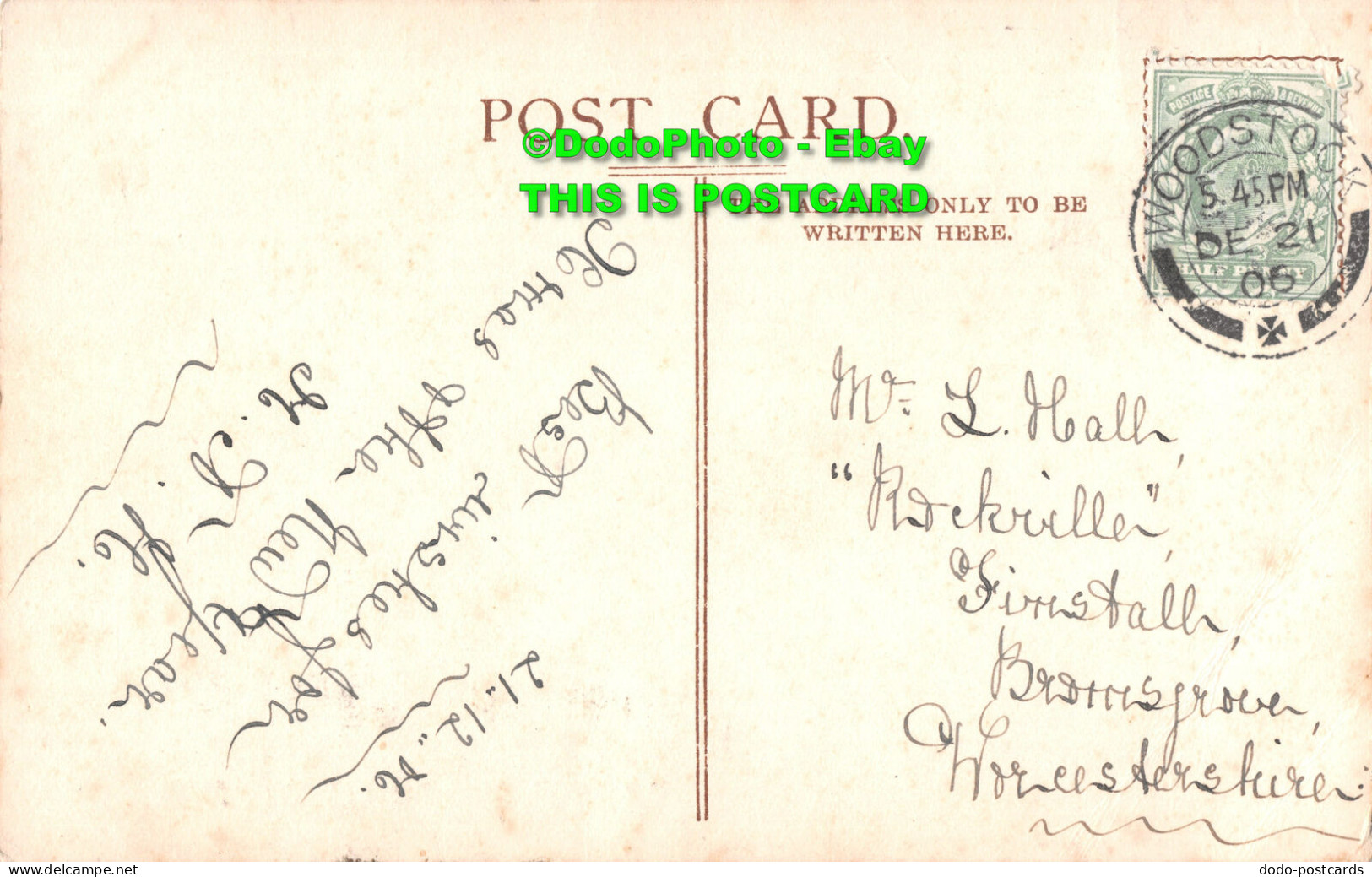 R357884 St. Johns College. Oxford. Hearty Xmas Greeting. 1906 - Monde