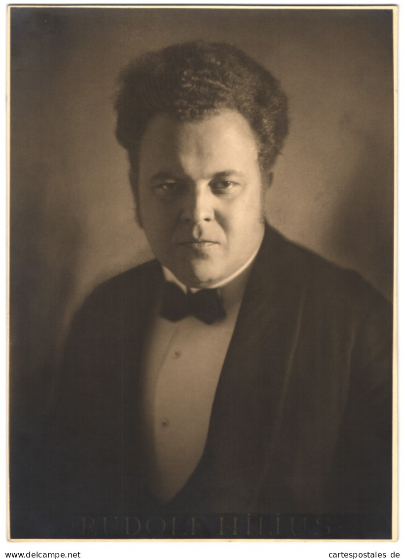 Fotografie Hermann Brühlmeyer, Baden Bei Wien, Portrait Komponist Rudolf Nilius  - Berühmtheiten