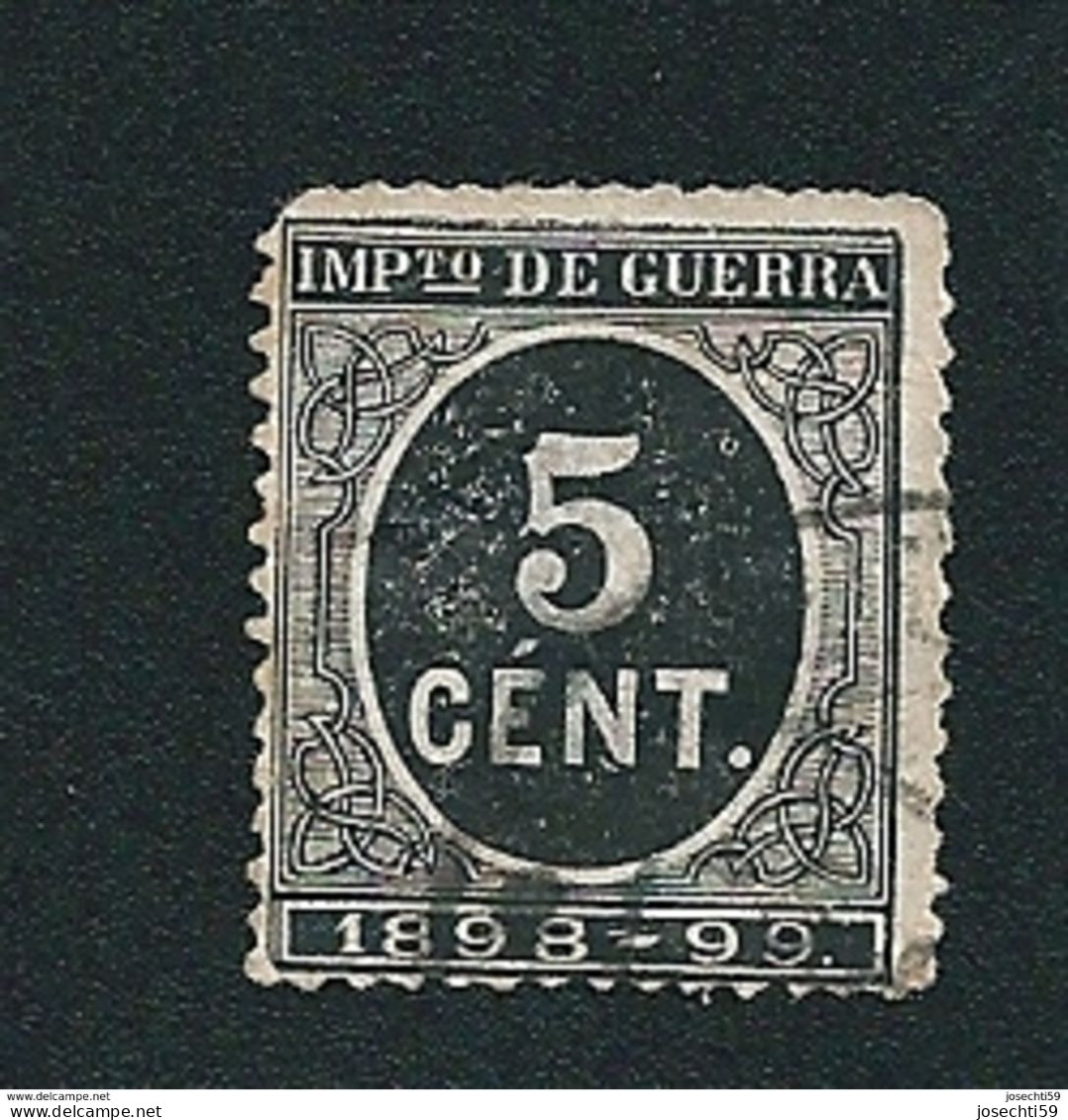 N° 23 Mark (5) Impôt De Guerre   Timbre Espagne (1898) Oblitéré - Tasse Di Guerra