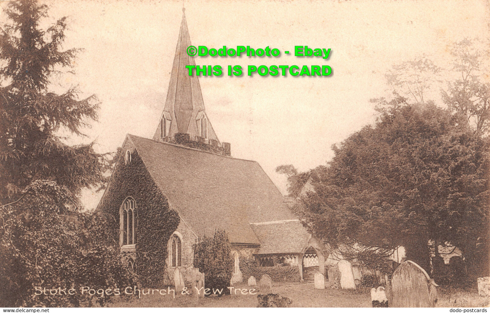 R357925 Stoke Poges Church And Yew Tree. H. G. Stone. Stones Royal Copyright Ser - Monde